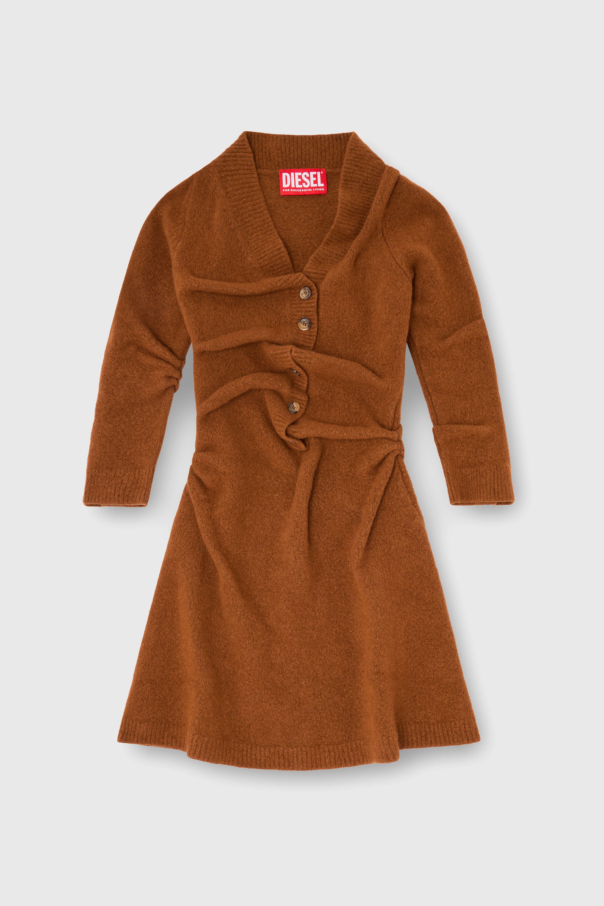 Diesel - M-ANITA, Robe courte en maille bouillie froiss&eacute;e Femme in ToBeDefined - 2