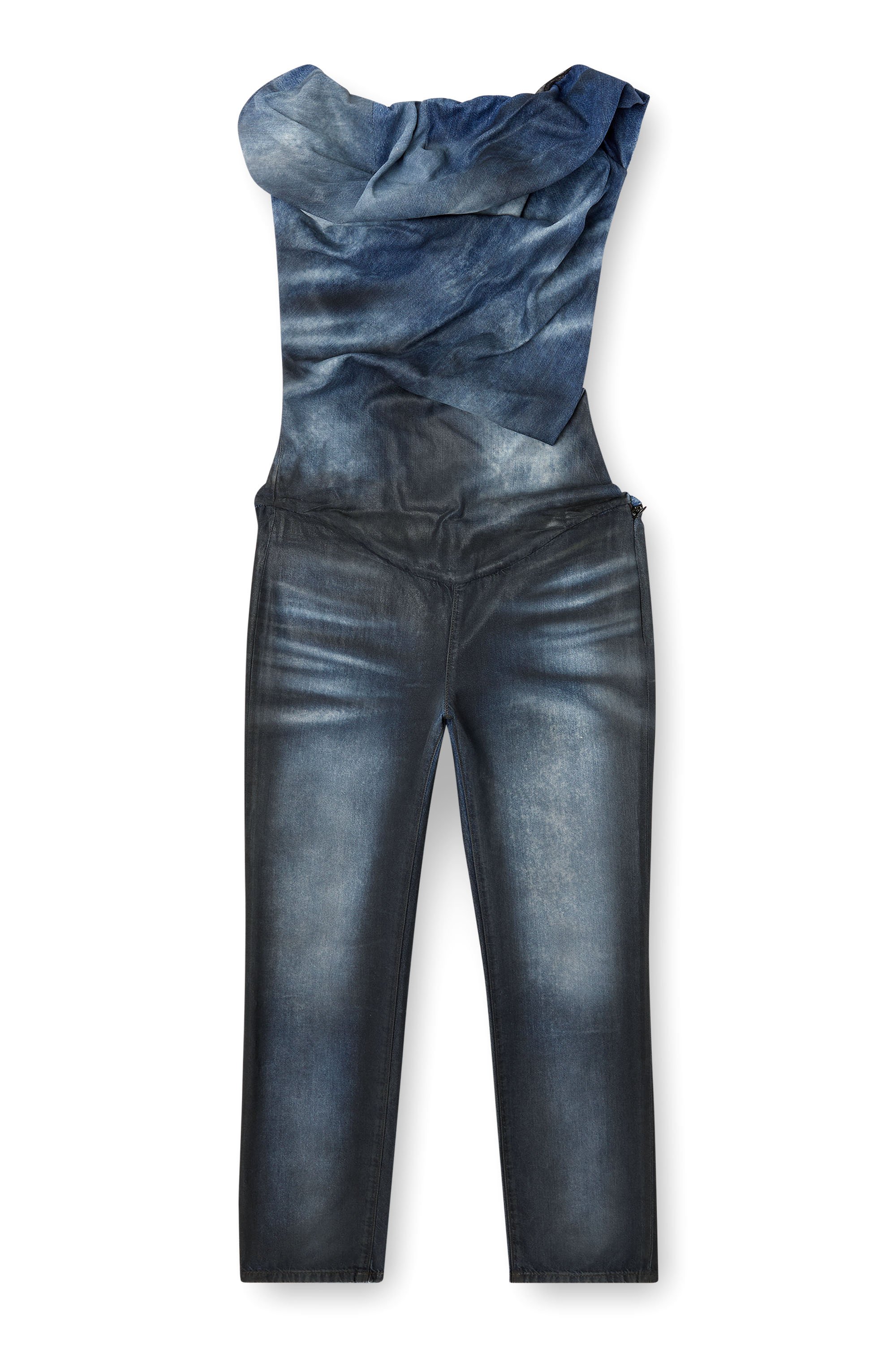 Diesel - DE-CLODIA-FSG, Jampsuit in denim Tencel lucido Donna in Blu - 2