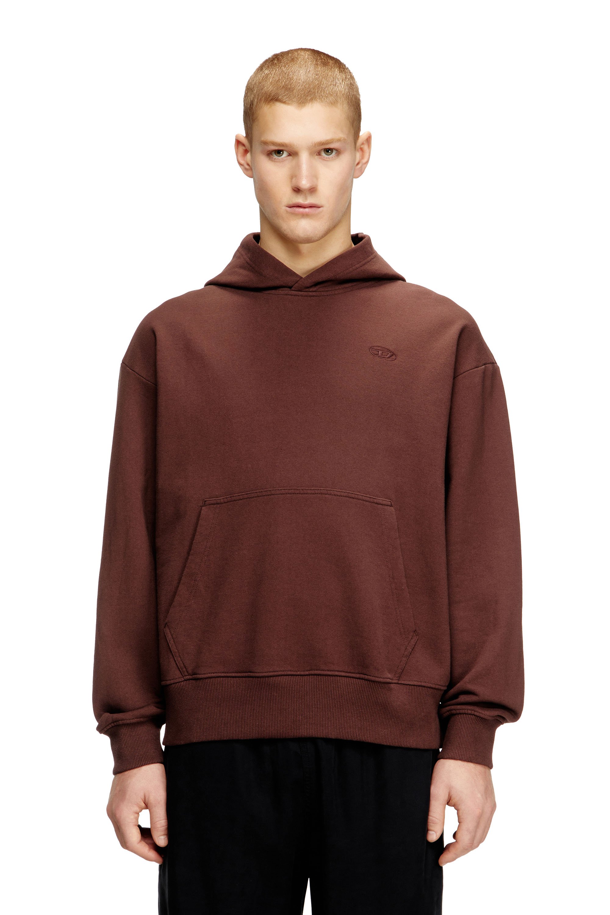 Diesel - S-MACS-HOOD-MEGOVAL-D, Sweat-shirt à capuche avec logo brodé Homme in ToBeDefined - 1