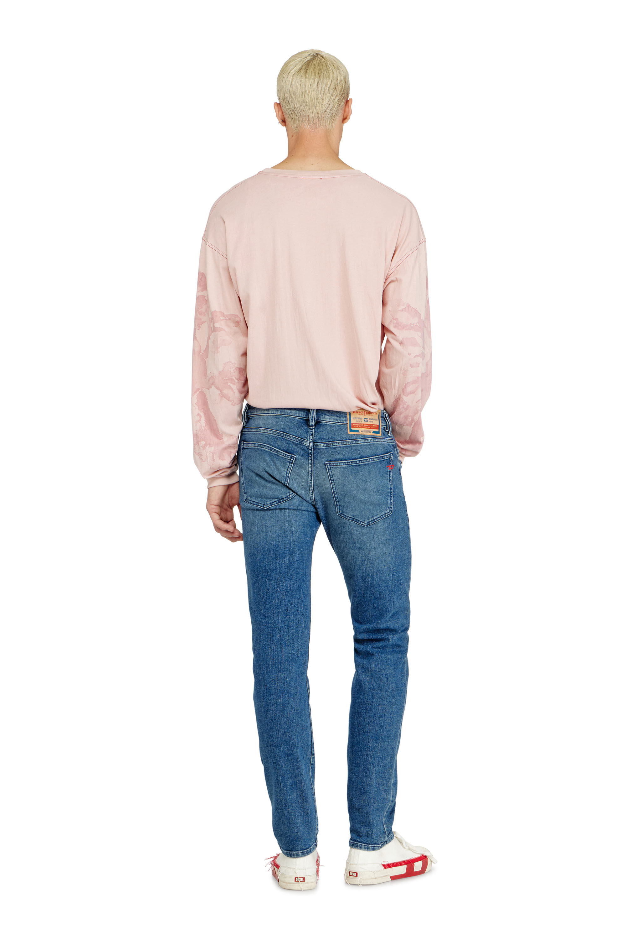 Diesel - Slim Jeans 2019 D-Strukt 0HDBK Homme, Bleu moyen - Image 3