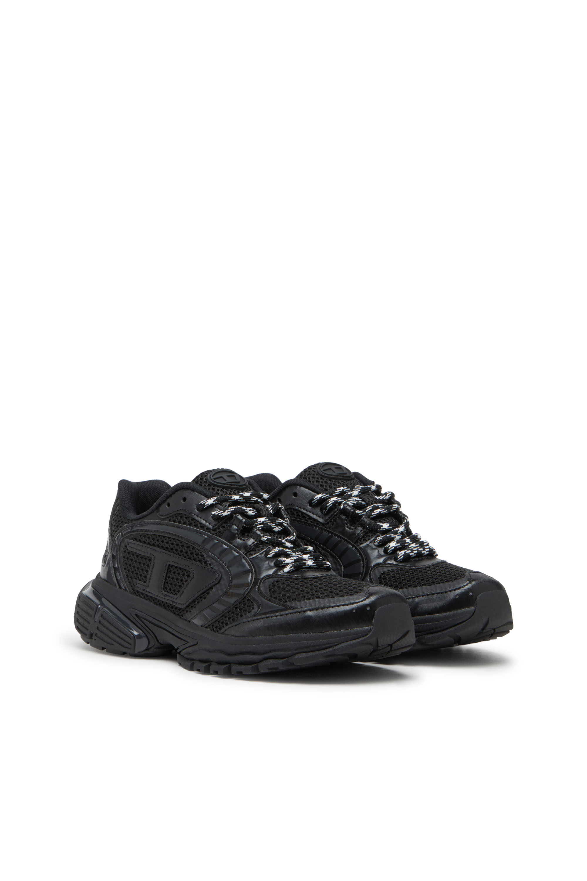 Diesel - S-PRO-V-DENSE LOW, S-Pro-V-Dense-Sneaker in rete con logo Oval D Uomo in Nero - 2