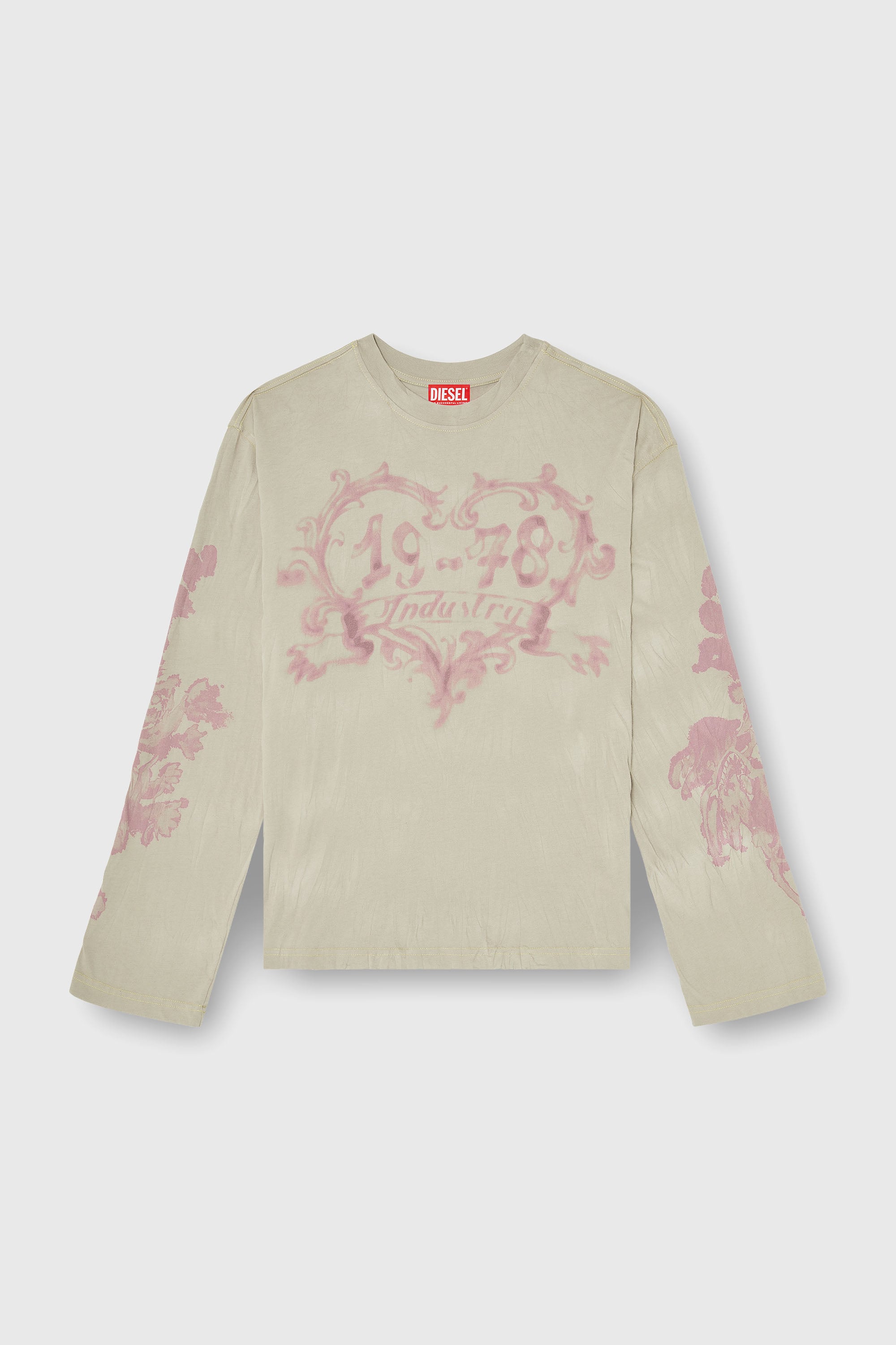 Diesel - T-HILARY-LS-AA1, T-shirt a manica lunga in cotone con stampa grafica Donna in Multicolor - 2