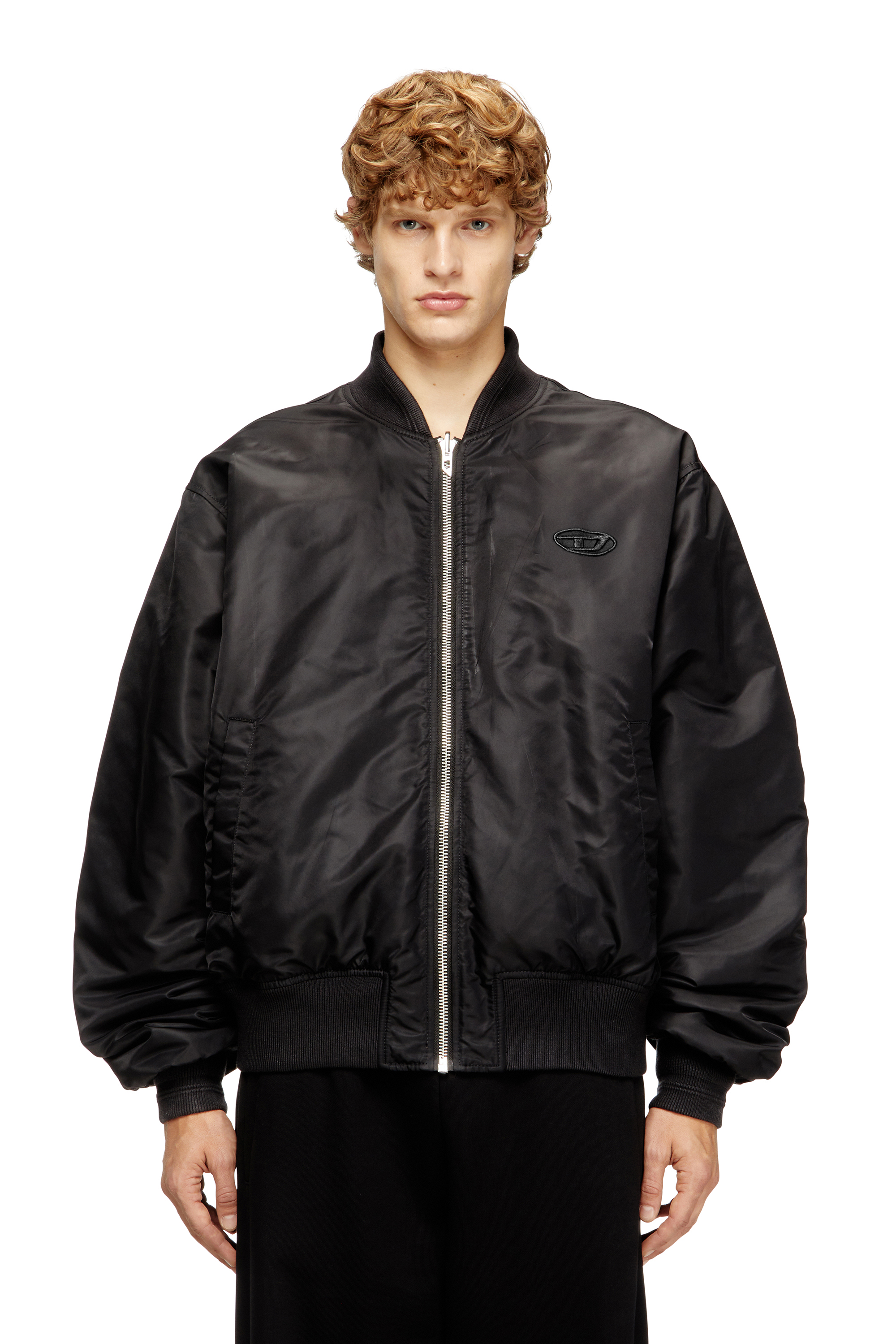 Diesel - W-TYPE-D1, Giacca bomber imbottita con ricamo Oval D Uomo in Nero - 3