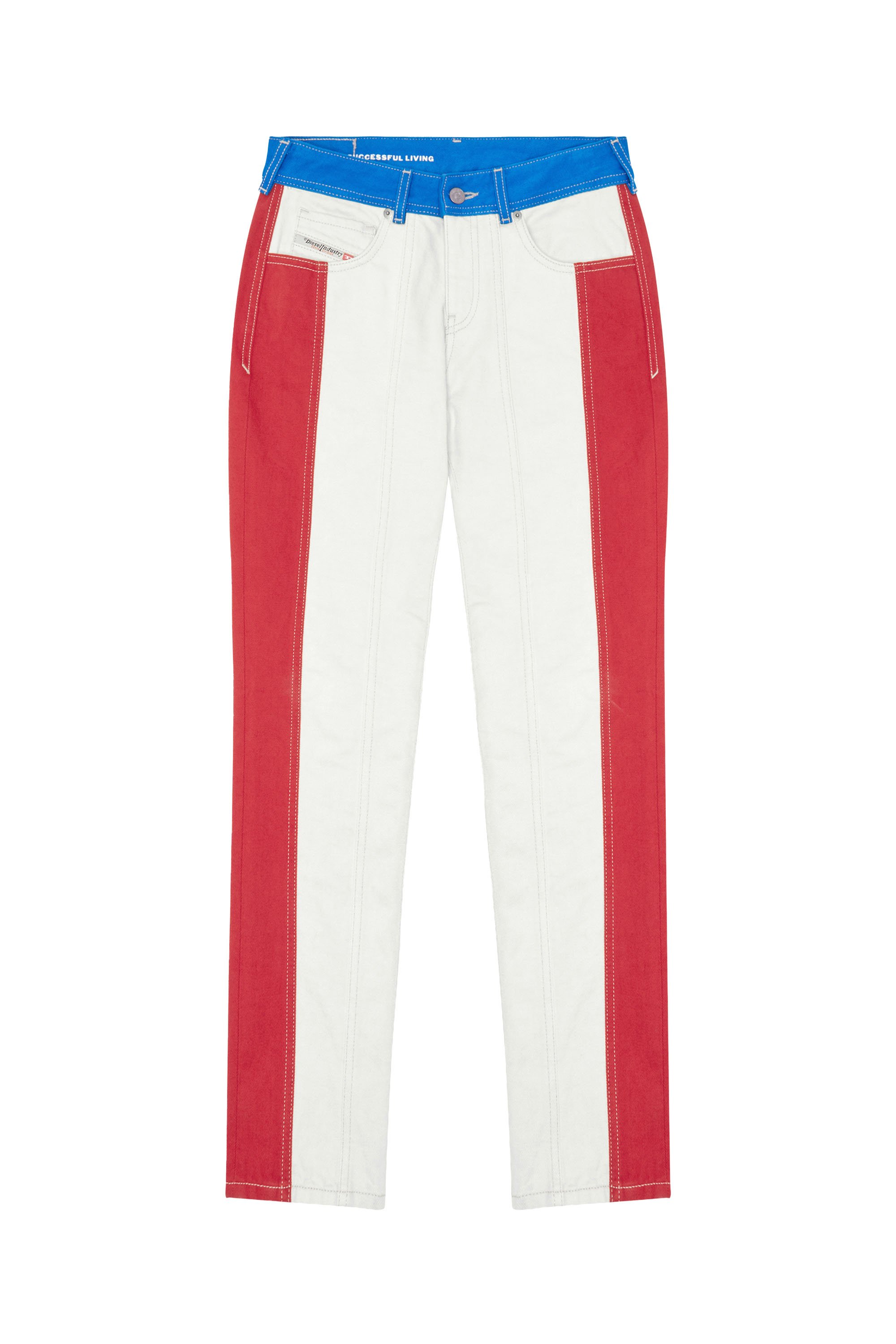 Diesel - 2002 0EIAR Straight Jeans, Bianco/Rosso - Image 6