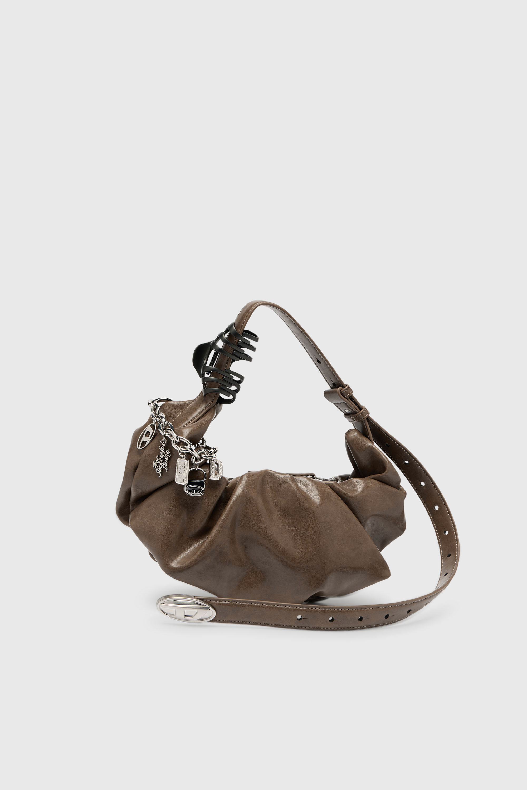 Diesel - GRAB-D HOBO S, Grab-D-Sac hobo froiss&eacute; Femme in Marron - 2