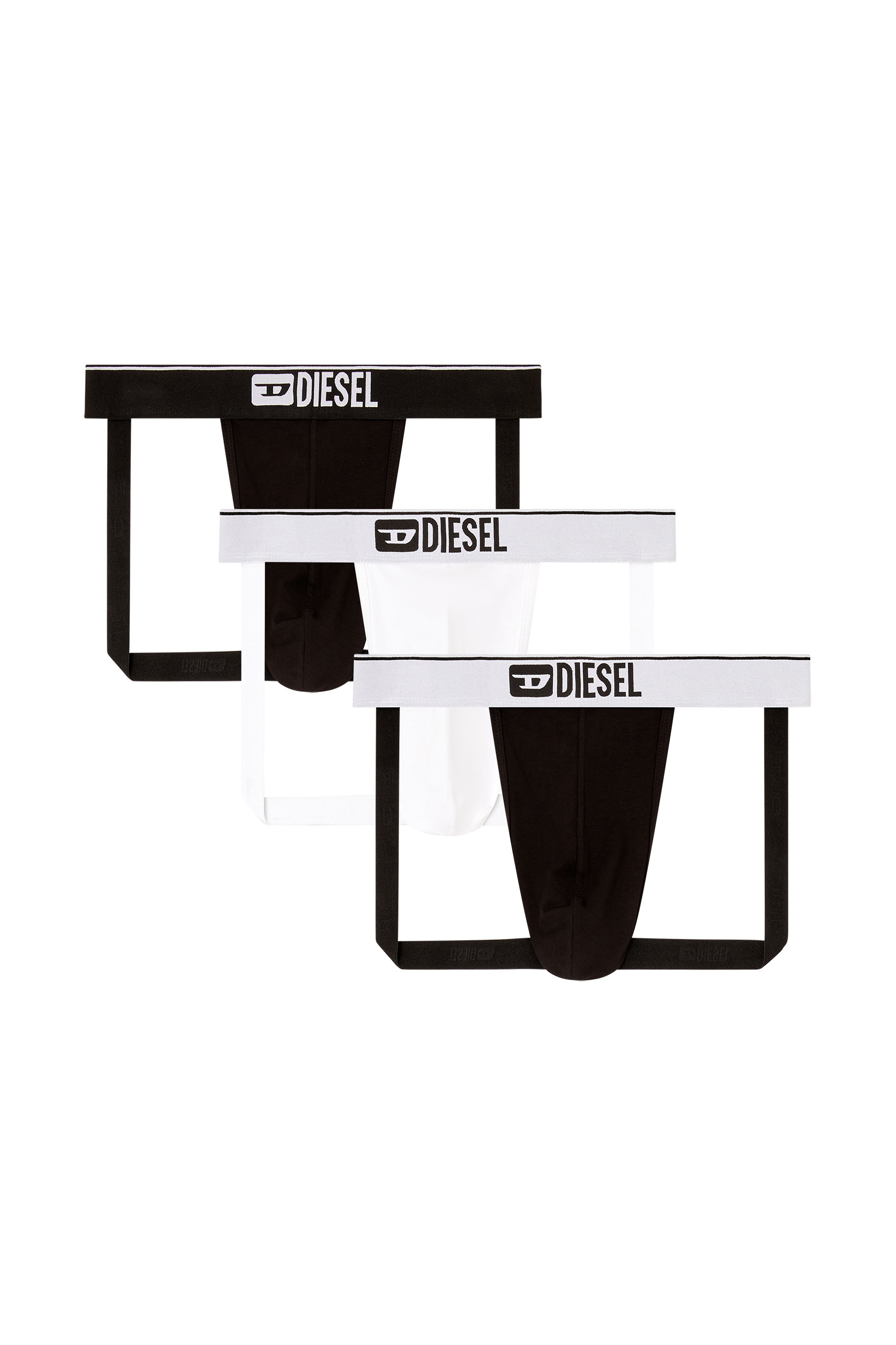Diesel - UMBR-JOCKYTHREEPACK, Lot de trois jockstraps avec logo sur le devant Homme in Polychrome - 1