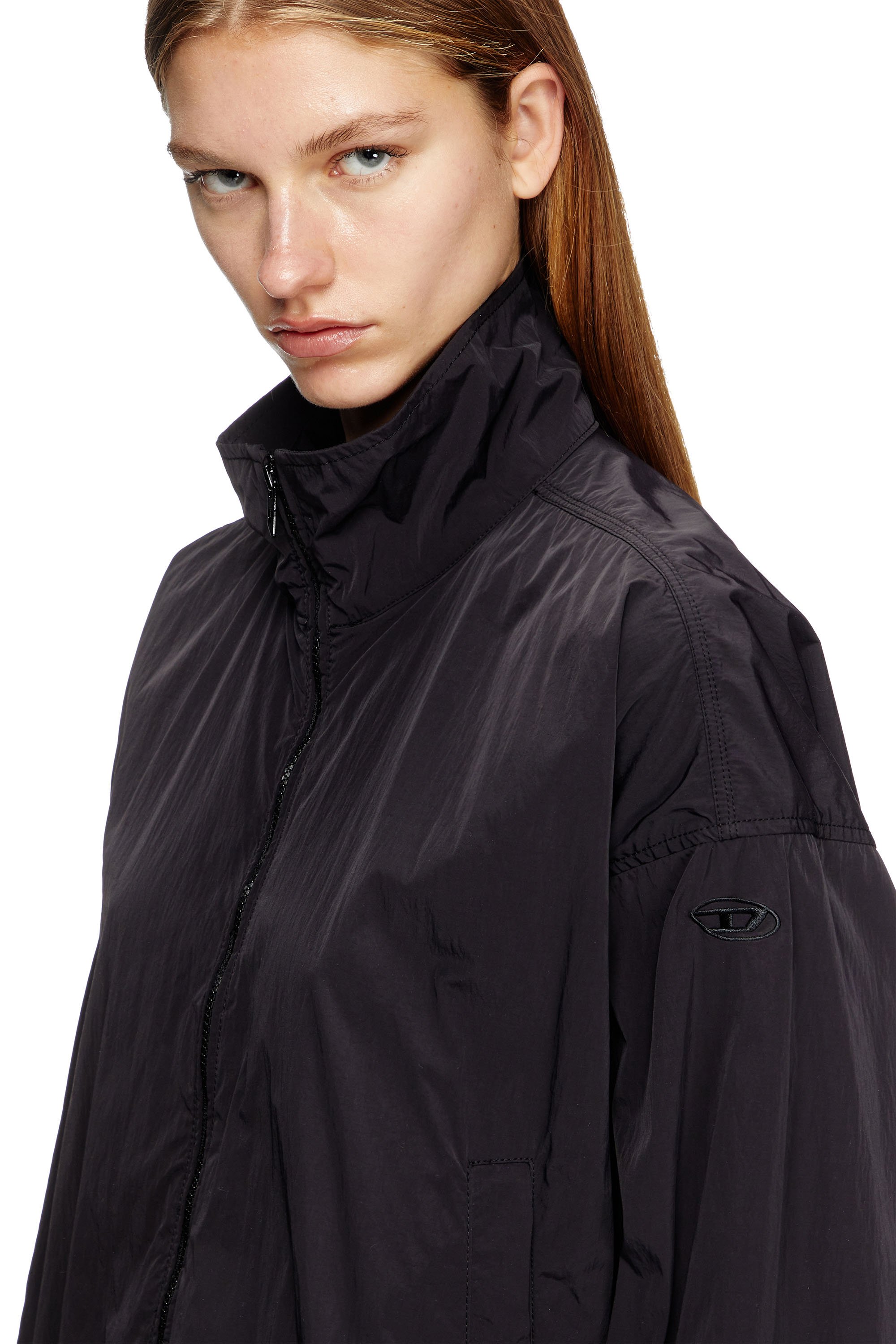 Diesel - G-LEAM, Damen Windbreaker aus kompaktem Nylon in Schwarz - 5