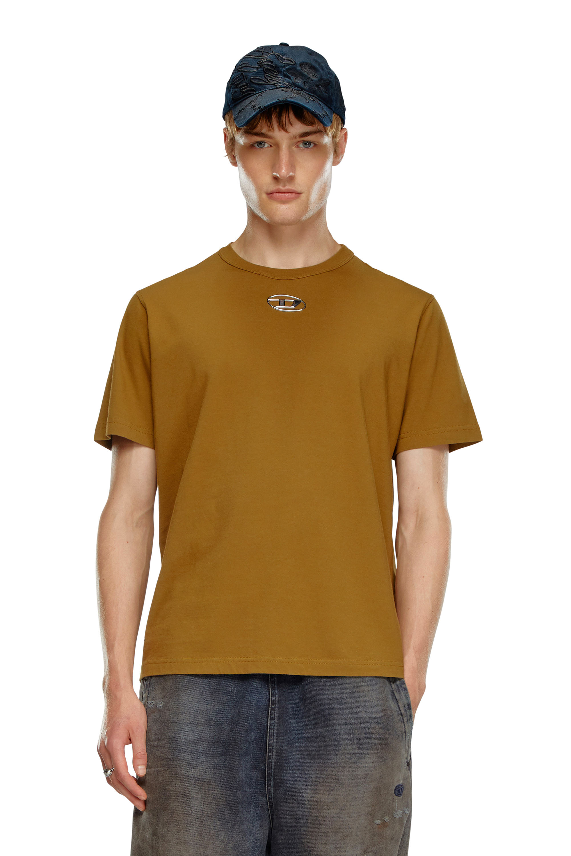 Diesel - T-JUST-OD, Uomo T-shirt con logo stampato a iniezione in Marrone - Image 1