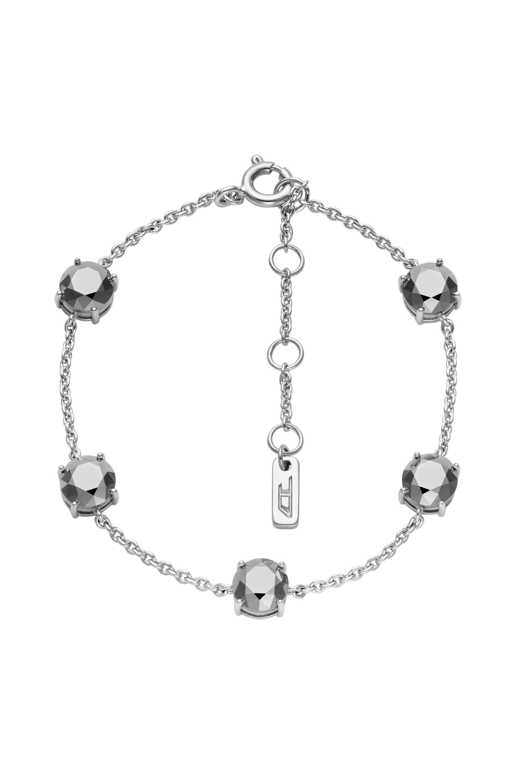 Diesel - DL1358040 STERLING SILVER JEWEL, Bracelet chaîne en argent sterling Mixte in Gris argenté - 1