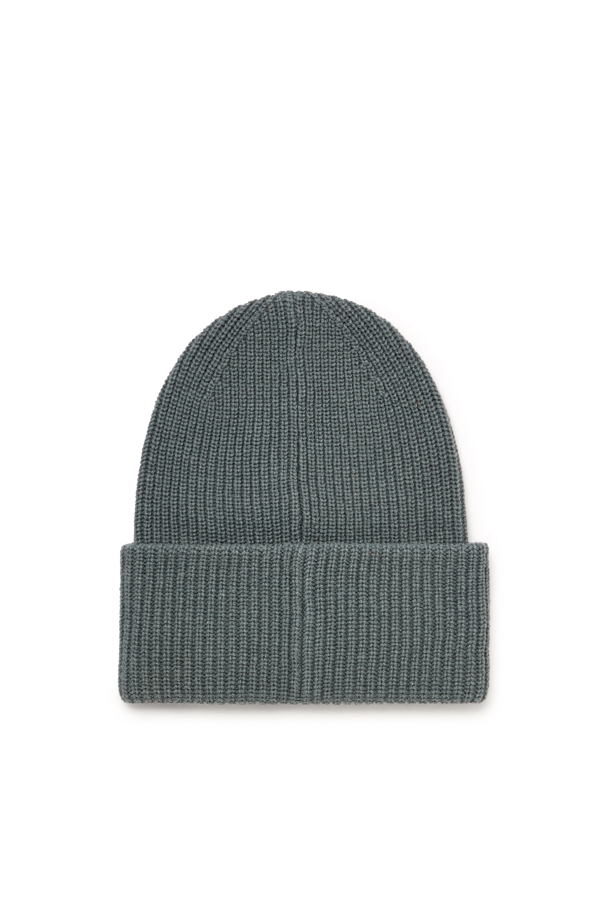 Diesel - K-PHAT, Bonnet en laine avec patchs logo Mixte in Gris - 2