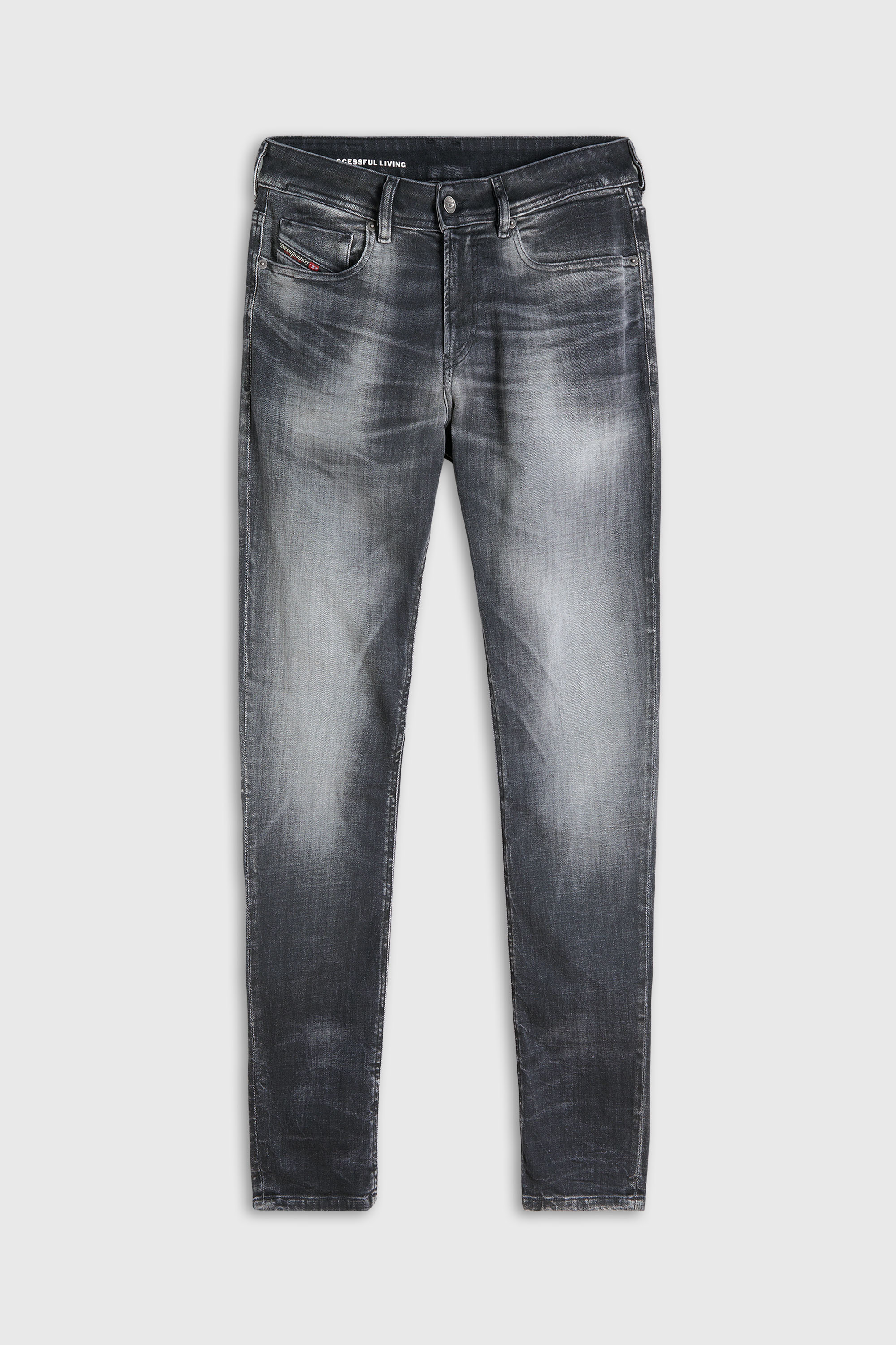 Diesel - Skinny Jeans 1979 Sleenker 09R08 Uomo, Nero/Grigio scuro - Image 2