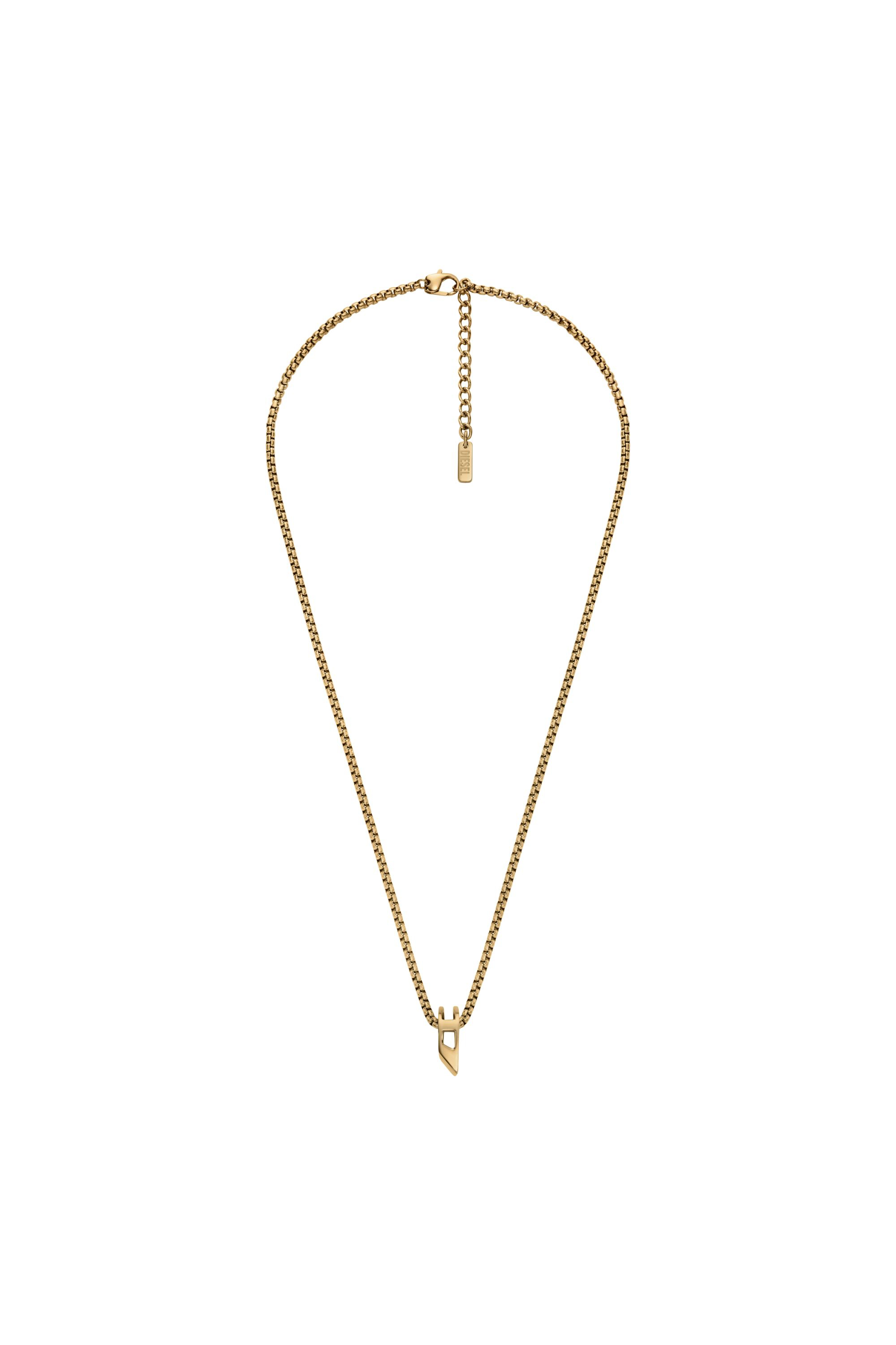 Diesel - DX1670710 JEWELLERY, Collana con pendente in acciaio inox Unisex in Oro - 1