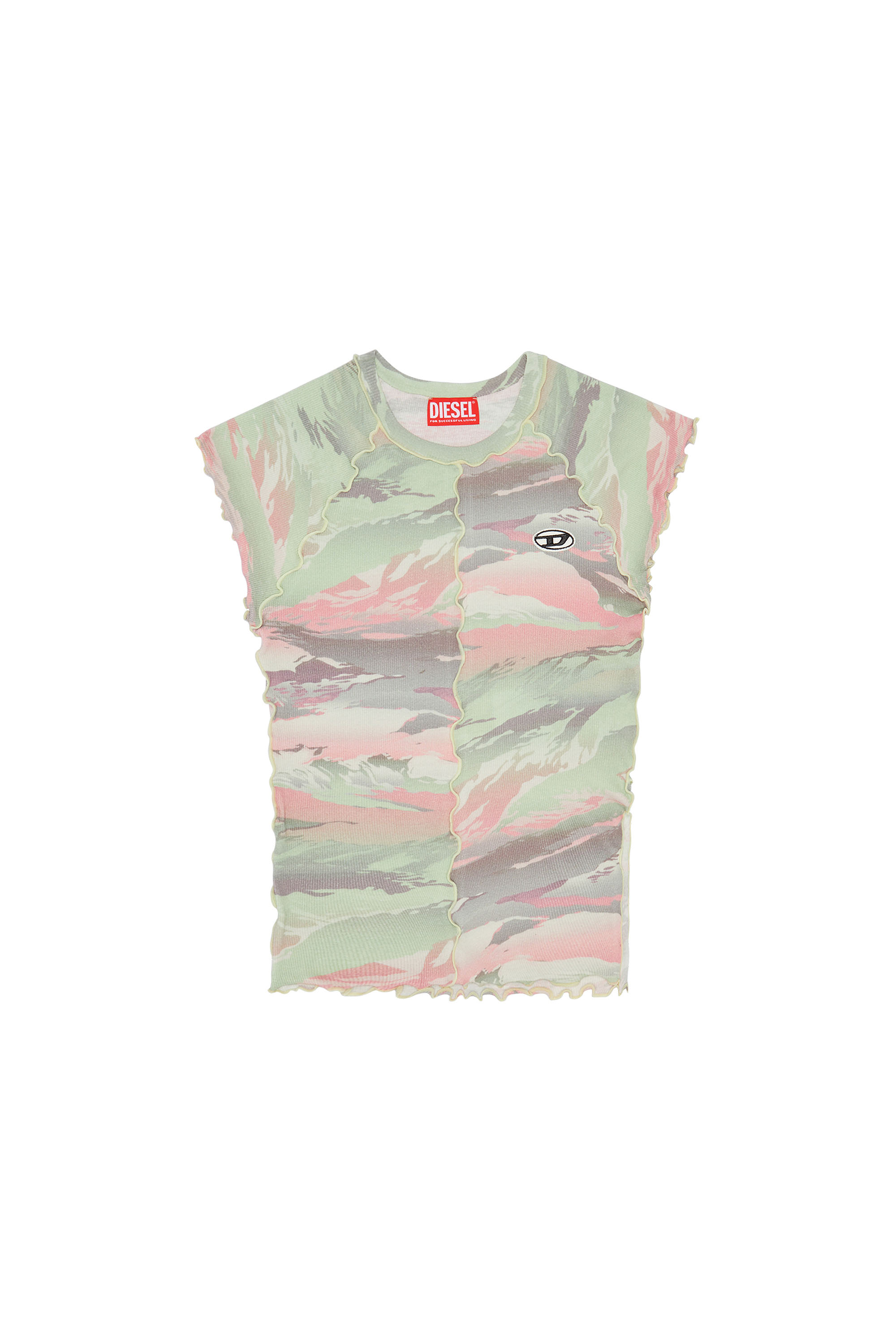 CL-T-SKYOVER, Vert/Rose - T-Shirts