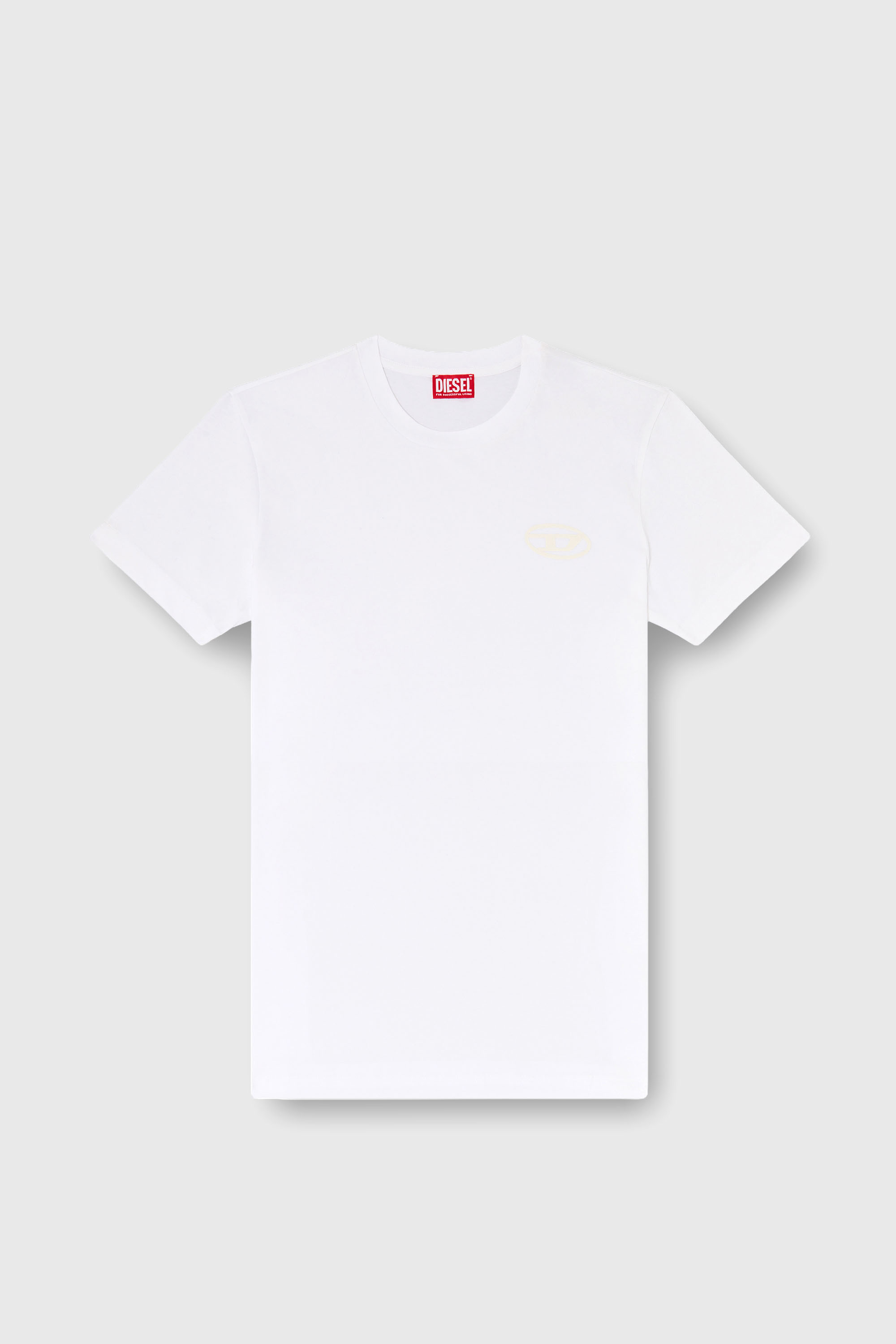 Diesel - T-DIEGO-T92, T-shirt en coton avec logo Oval D Homme in Blanc - 2