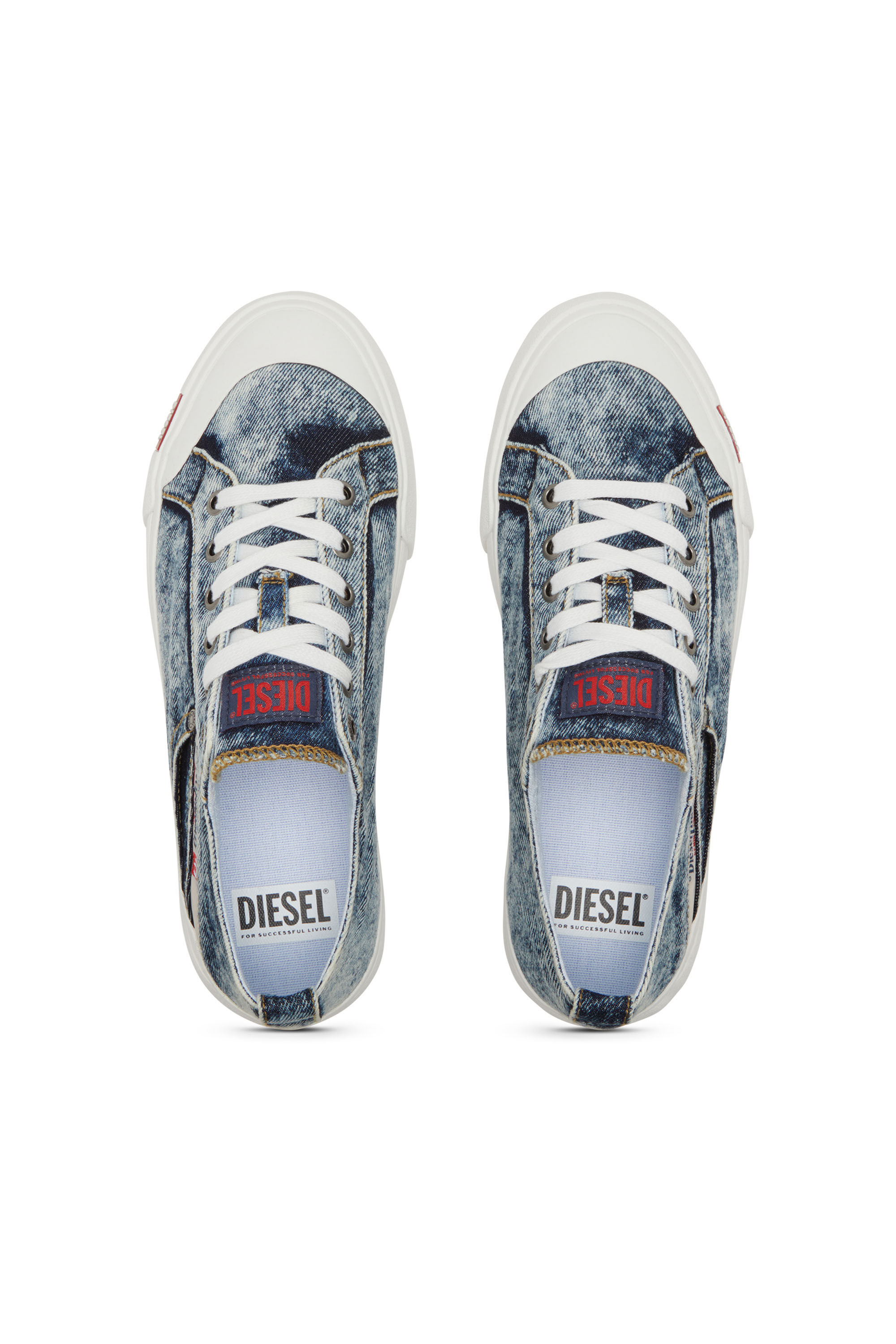 Diesel - S-ATHOS NMD LOW W, S-Athos-Sneaker in denim con taschino Donna in Blu - 6