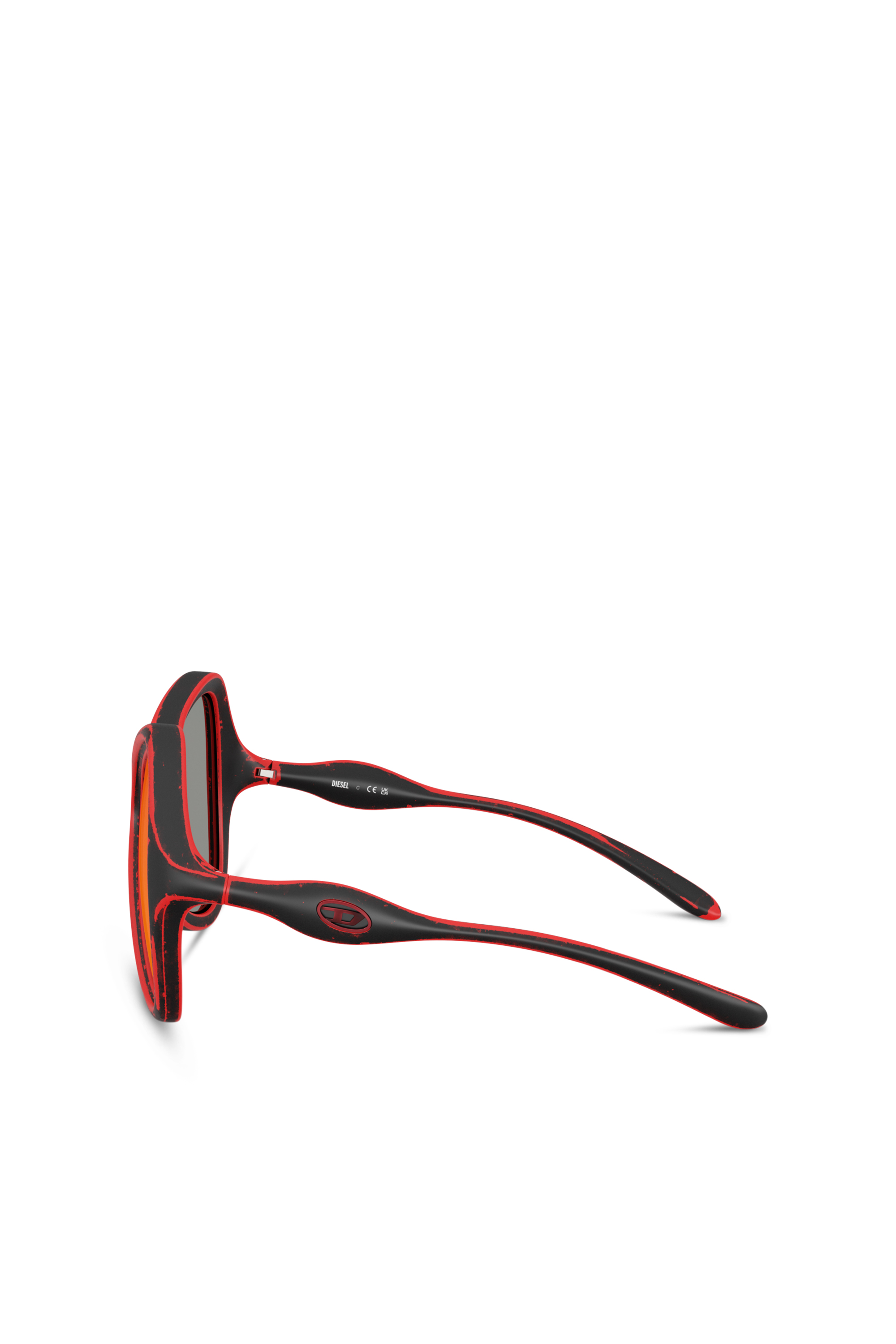 Diesel - 0DL3010U, Unisex Cateye-Sonnenbrillen in Schwarz/Rot - 2