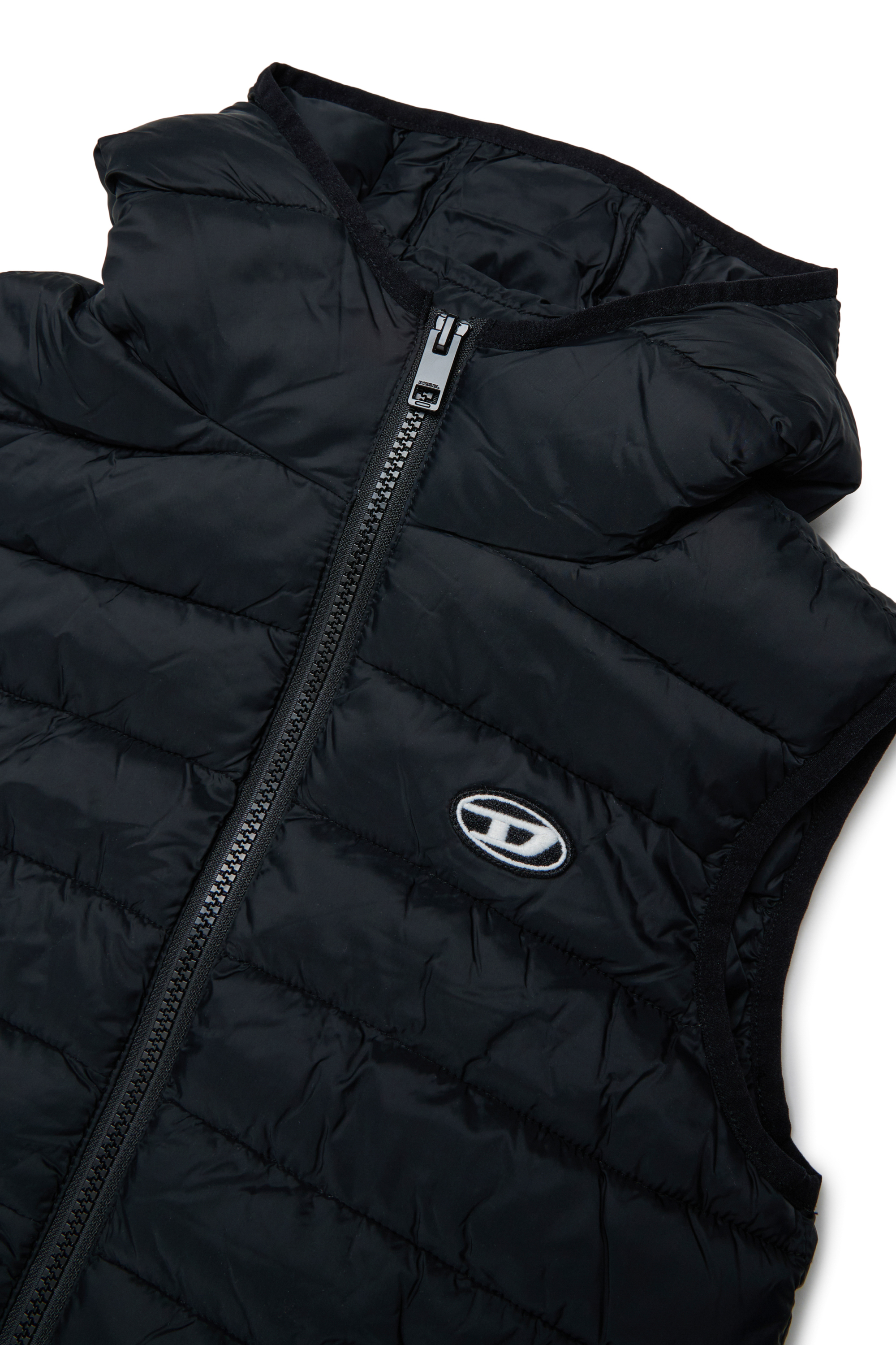 Diesel - JTEMPLY, Gilet rembourr&eacute; en nylon avec capuche Mixte in Noir - 3