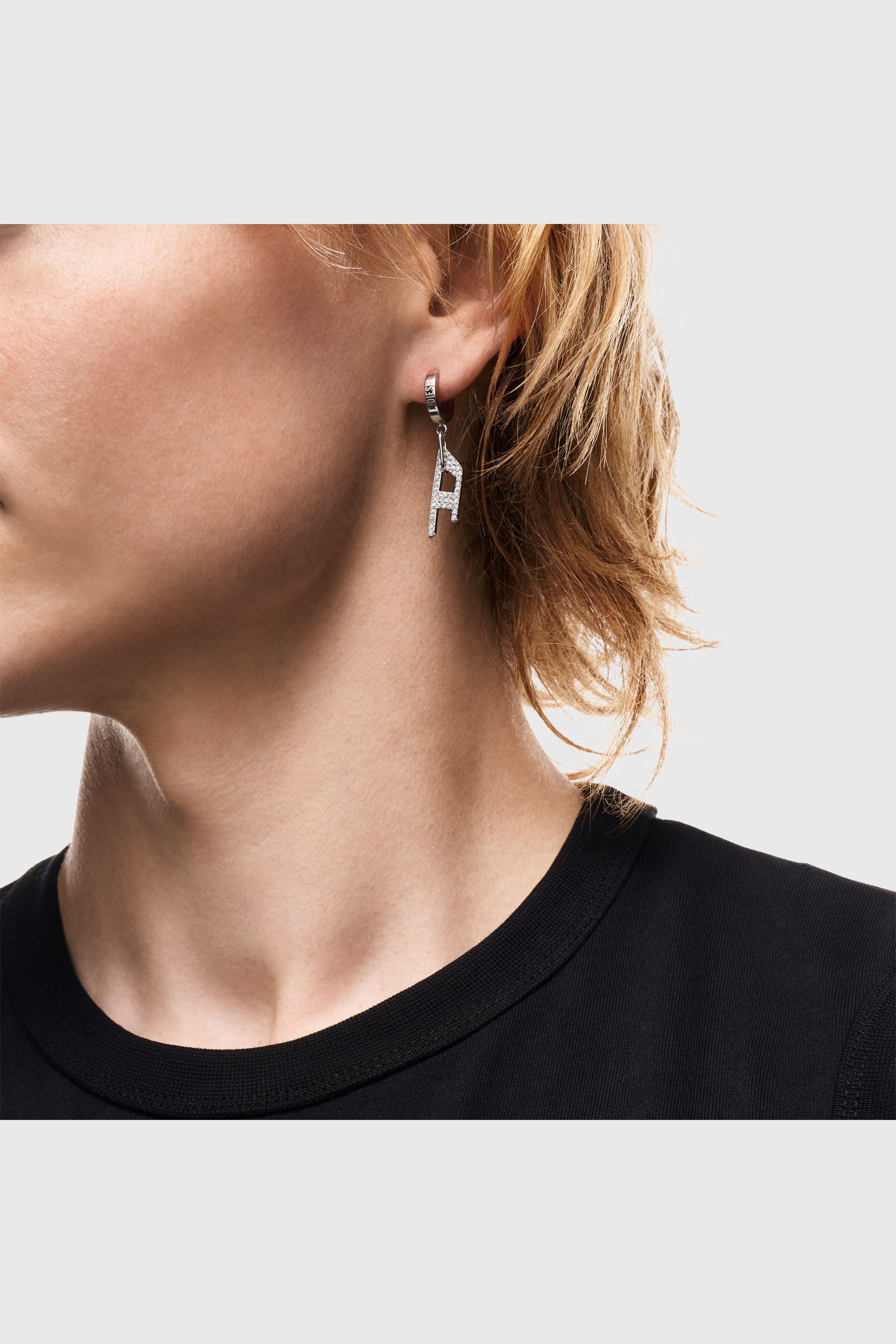 Diesel - DX1706040 JEWELLERY, Boucles d&rsquo;oreilles pendantes en acier inoxydable Mixte in Gris argent&eacute; - 4