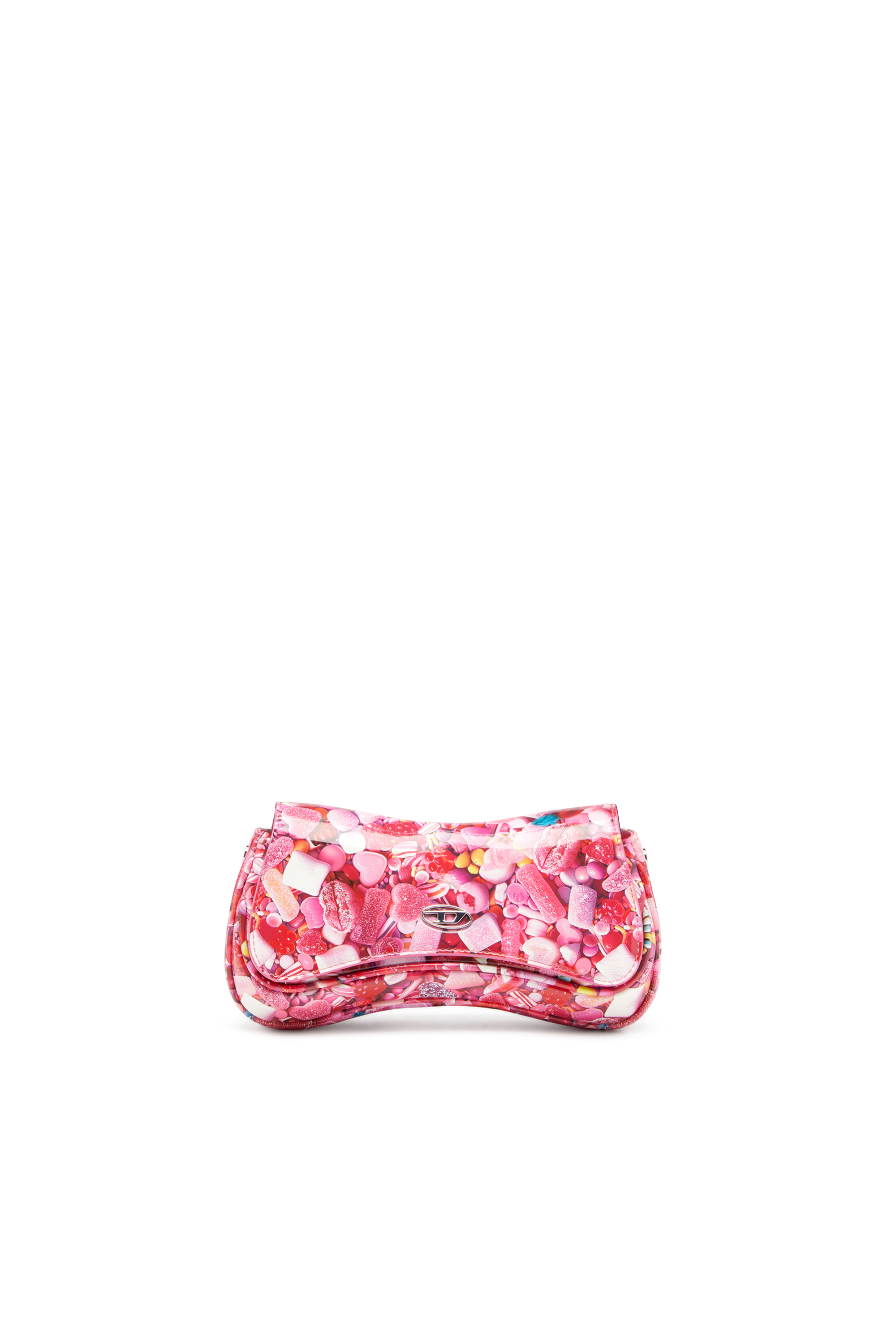 Diesel - PLAY CLUTCH, Woman's Play-Glossy clutch with print in Pink - 1