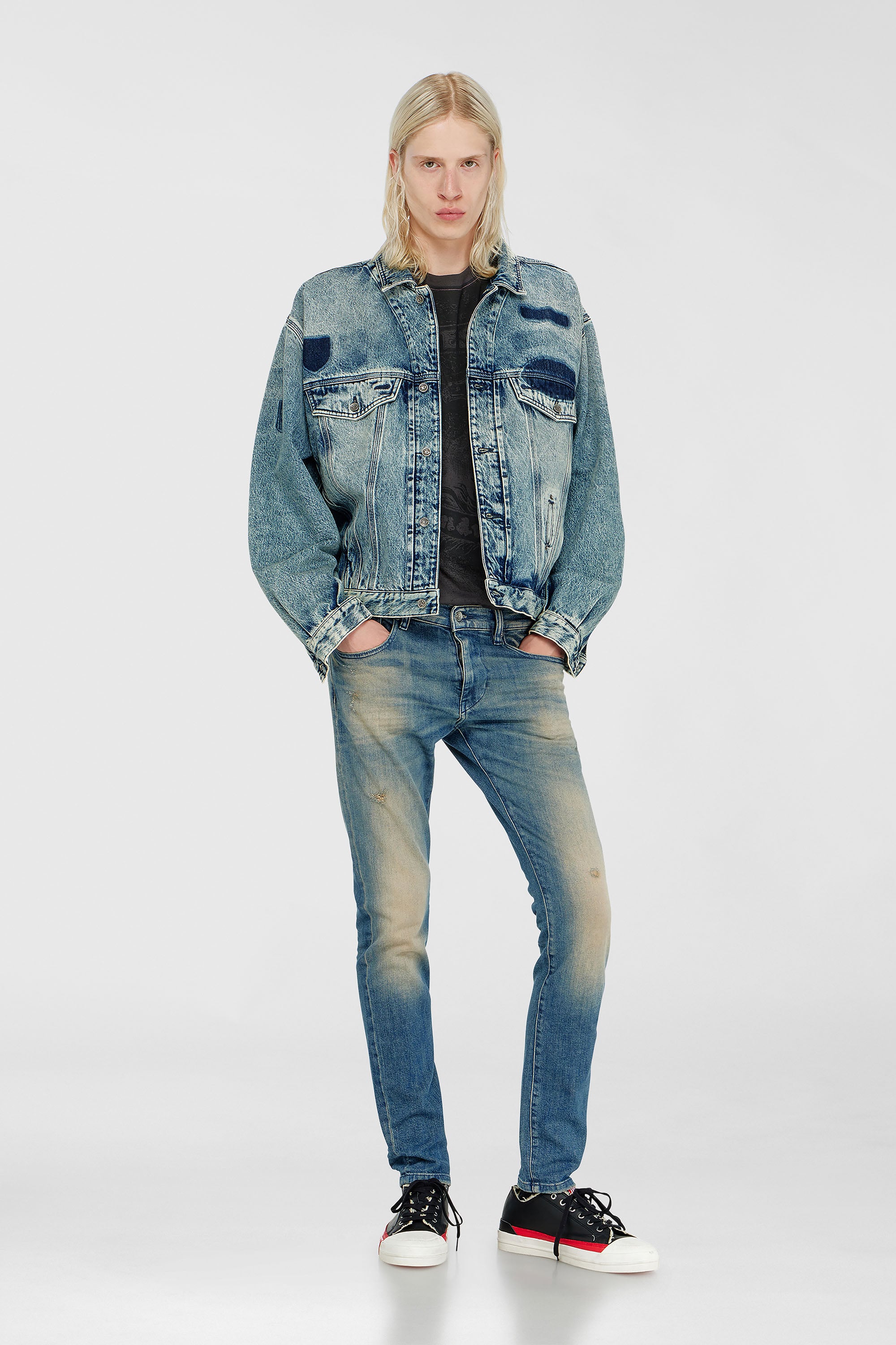 Diesel - Slim Jeans 2019 D-Strukt 0KBBW Uomo, Blu medio - Image 1