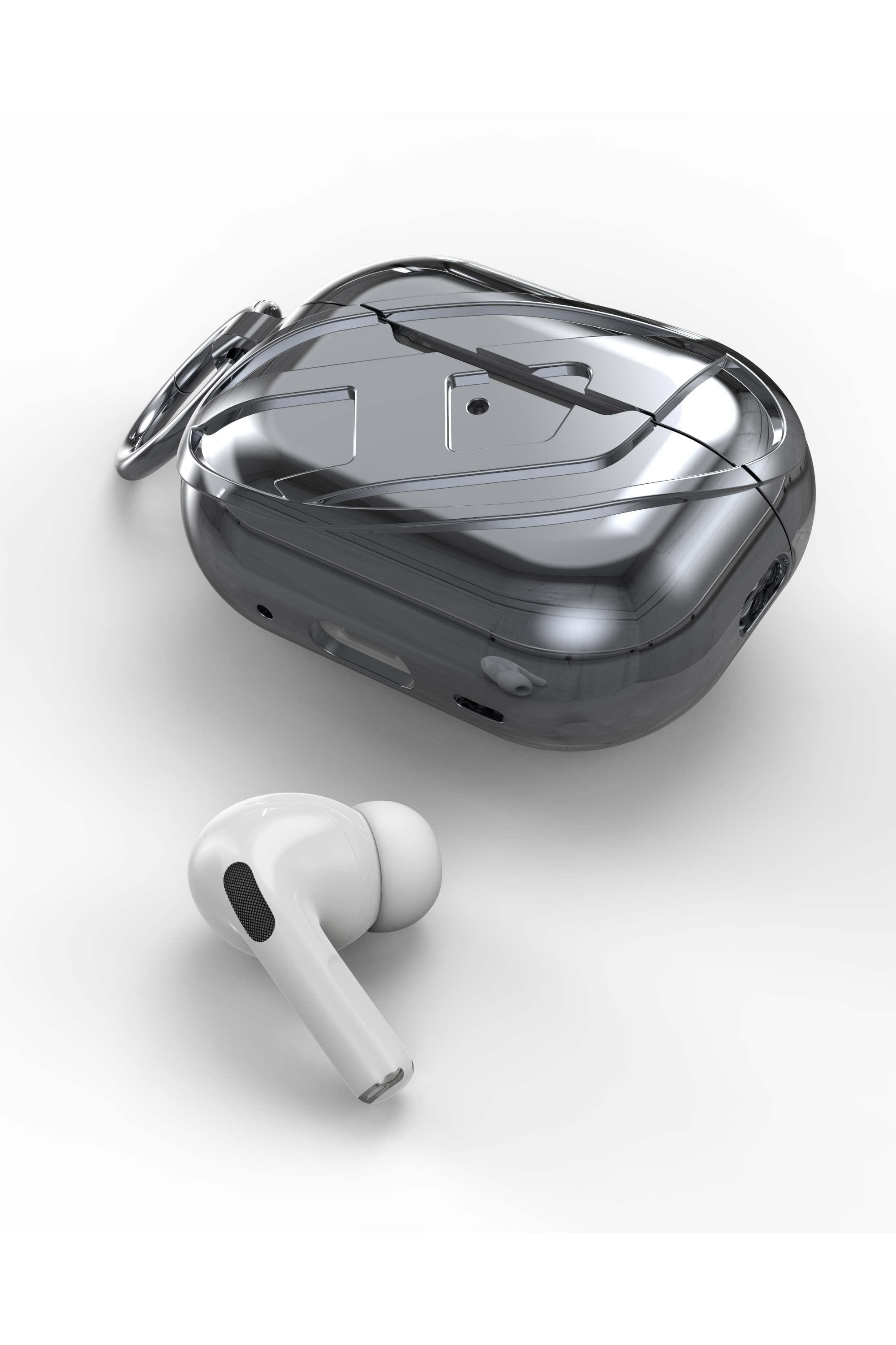 Diesel - 60274 MOULDED CASE, Coque AirPods AirPods Pro / Pro 2 Mixte in Gris - 4