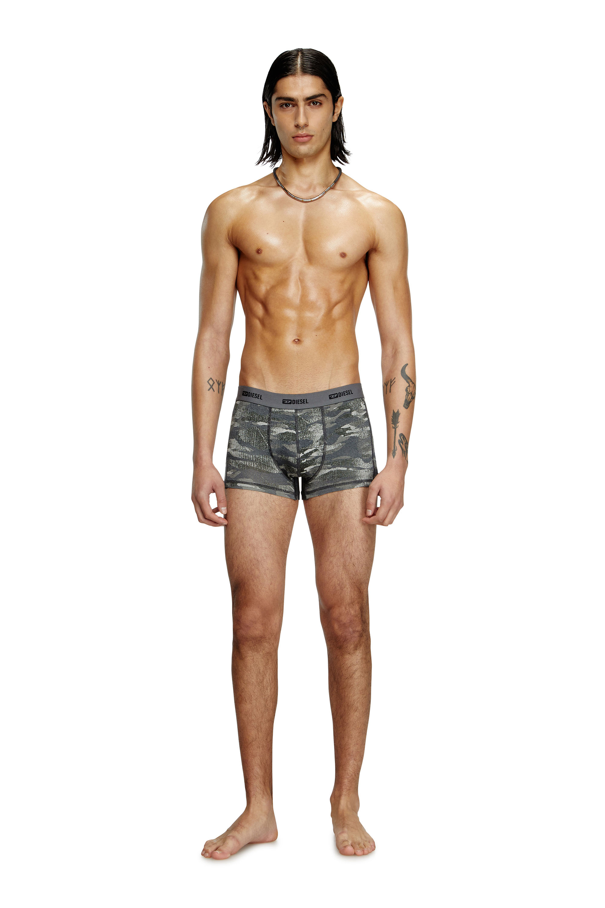 Diesel - DAMIEN-UTLT-3PACK, Lot de 3 boxers unis et motif camouflage Homme in Polychrome - 3