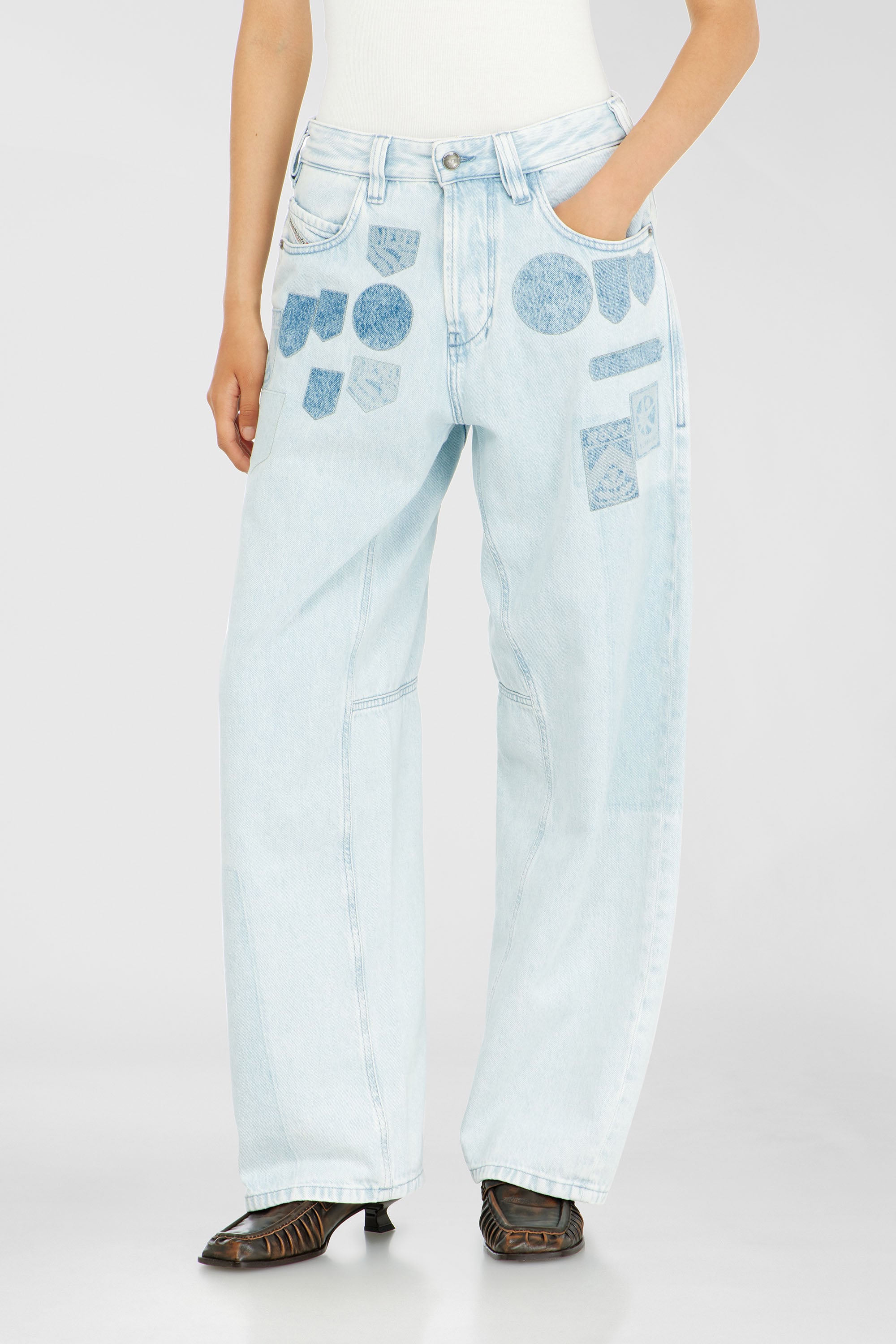 Diesel - Relaxed Jeans 1997 D-Enim-M 0IFBQ Mixte, Bleu Clair - Image 6