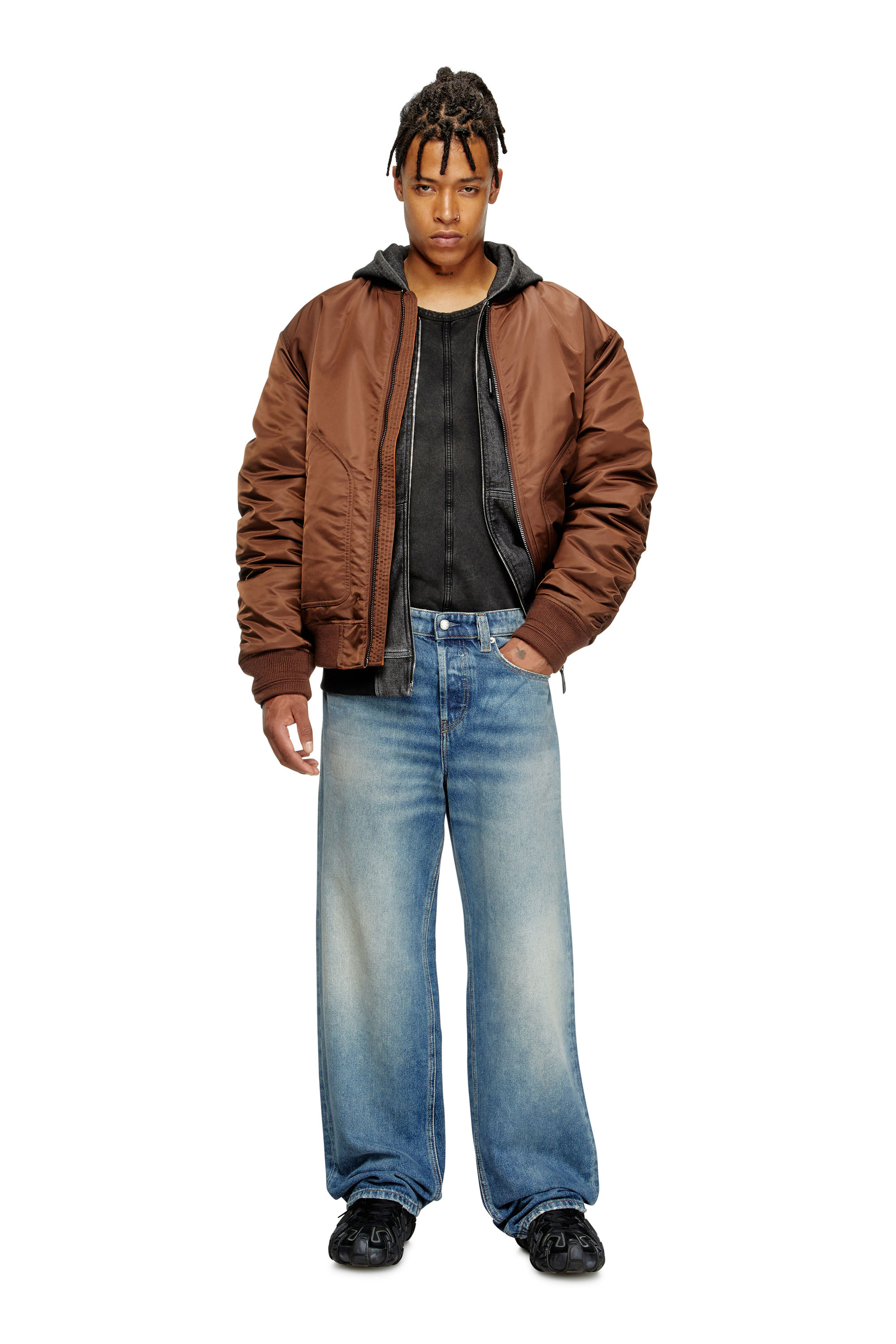 Diesel - Relaxed Jeans 2001 D-Macro 0DBEB Homme, Bleu moyen - Image 1