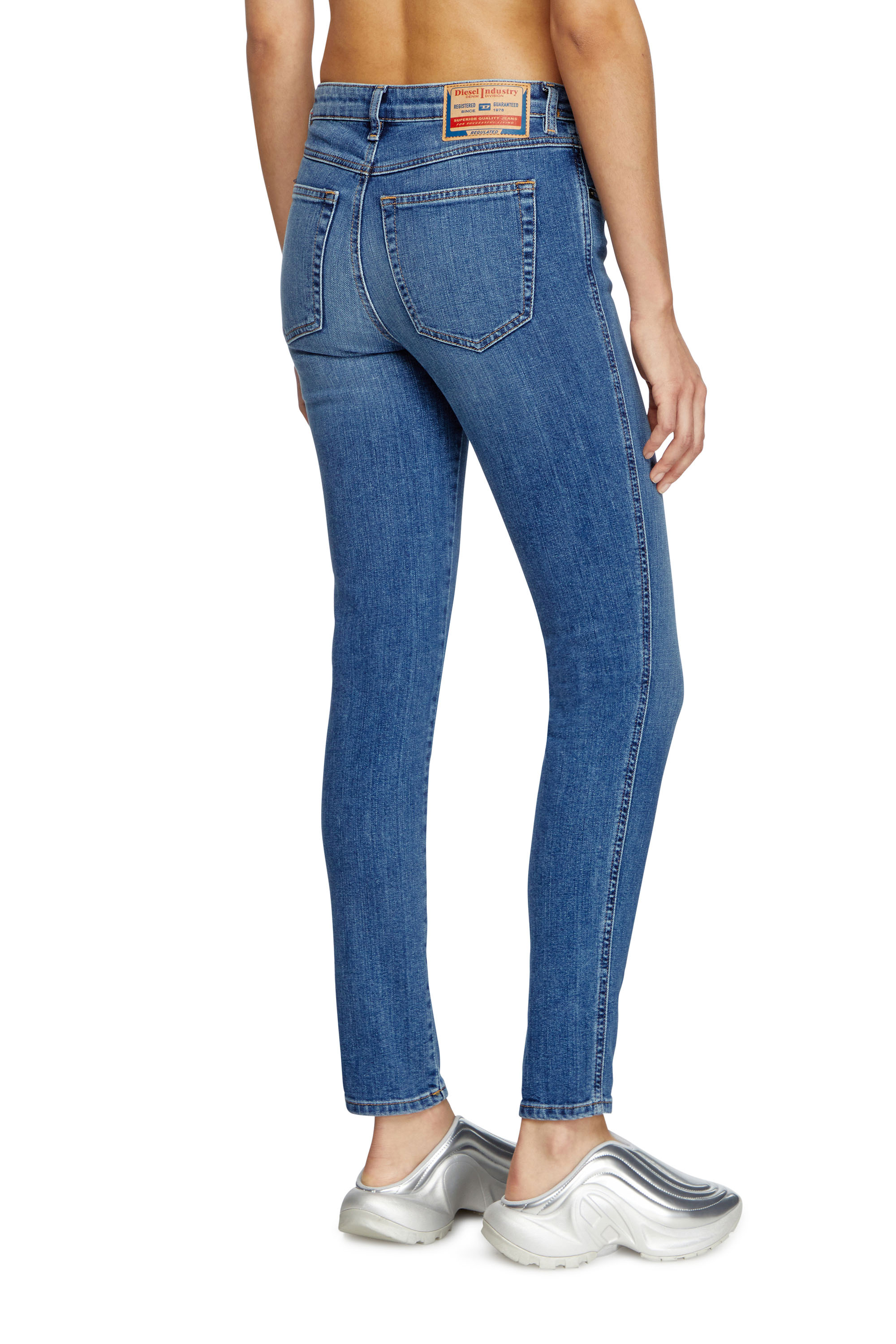 Diesel - Skinny Jeans 2015 Babhila 09L02 Femme, Bleu moyen - Image 4