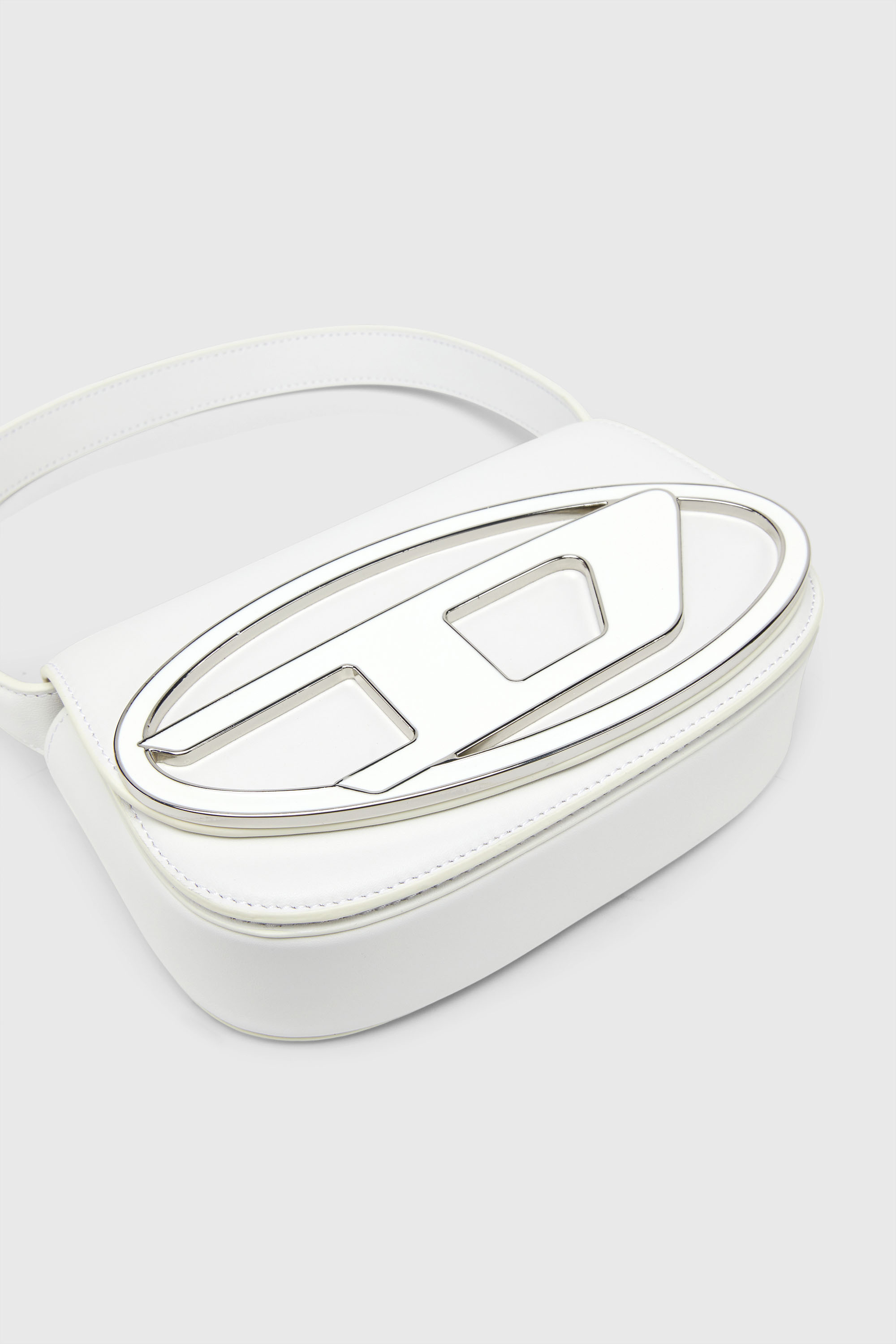 Diesel - 1DR, 1DR-Sac iconique &agrave; bandouli&egrave;re en cuir nappa Femme in Blanc - 6
