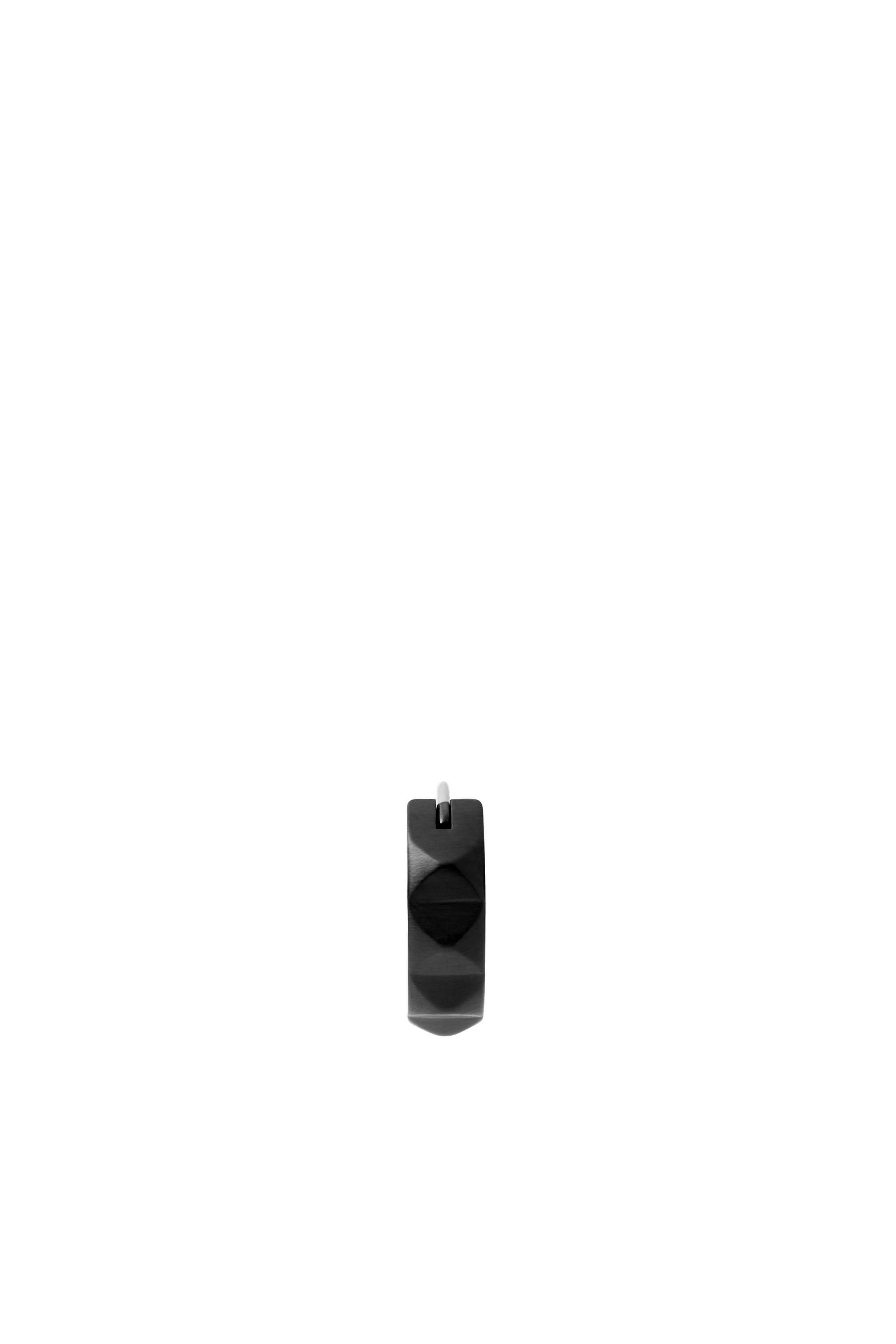 Diesel - DX1273, Herren Huggie-Ohrring aus schwarzem Edelstahl in Nietenoptik in Schwarz - Image 2