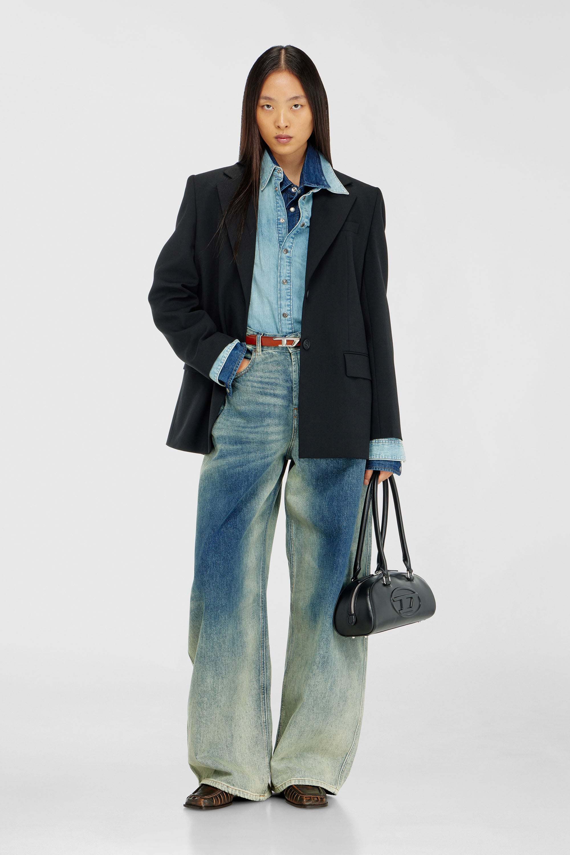Diesel - Relaxed Jeans 1987 D-Khelz 007EF Femme, Bleu moyen - Image 1