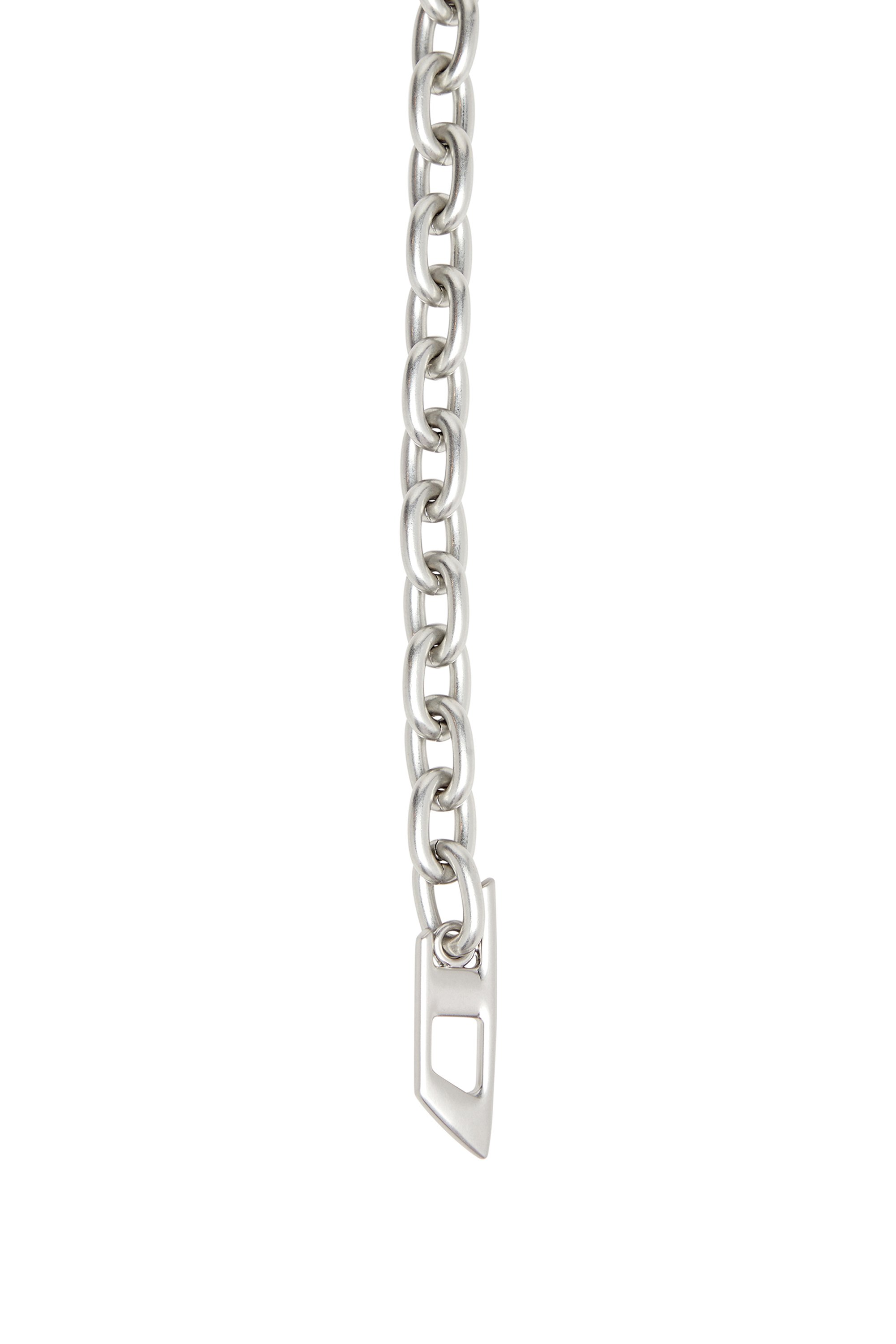 Diesel - B- MULTICHARM CHAIN, Cintura a catena con charm logo Donna in Argento - 2