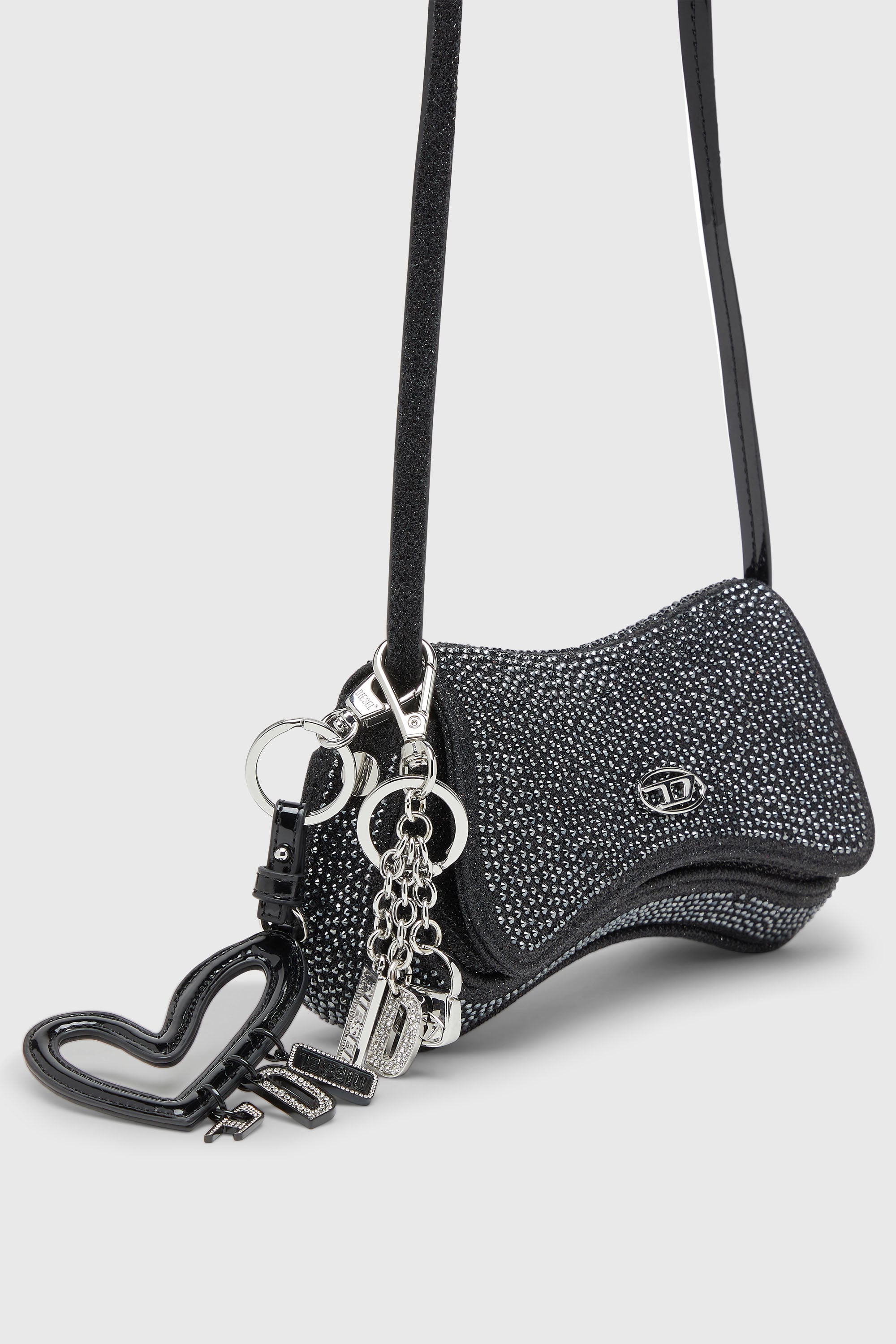 Diesel - MULTI II, Breloque en forme de c&oelig;ur avec finition brillante Femme in Noir - 2