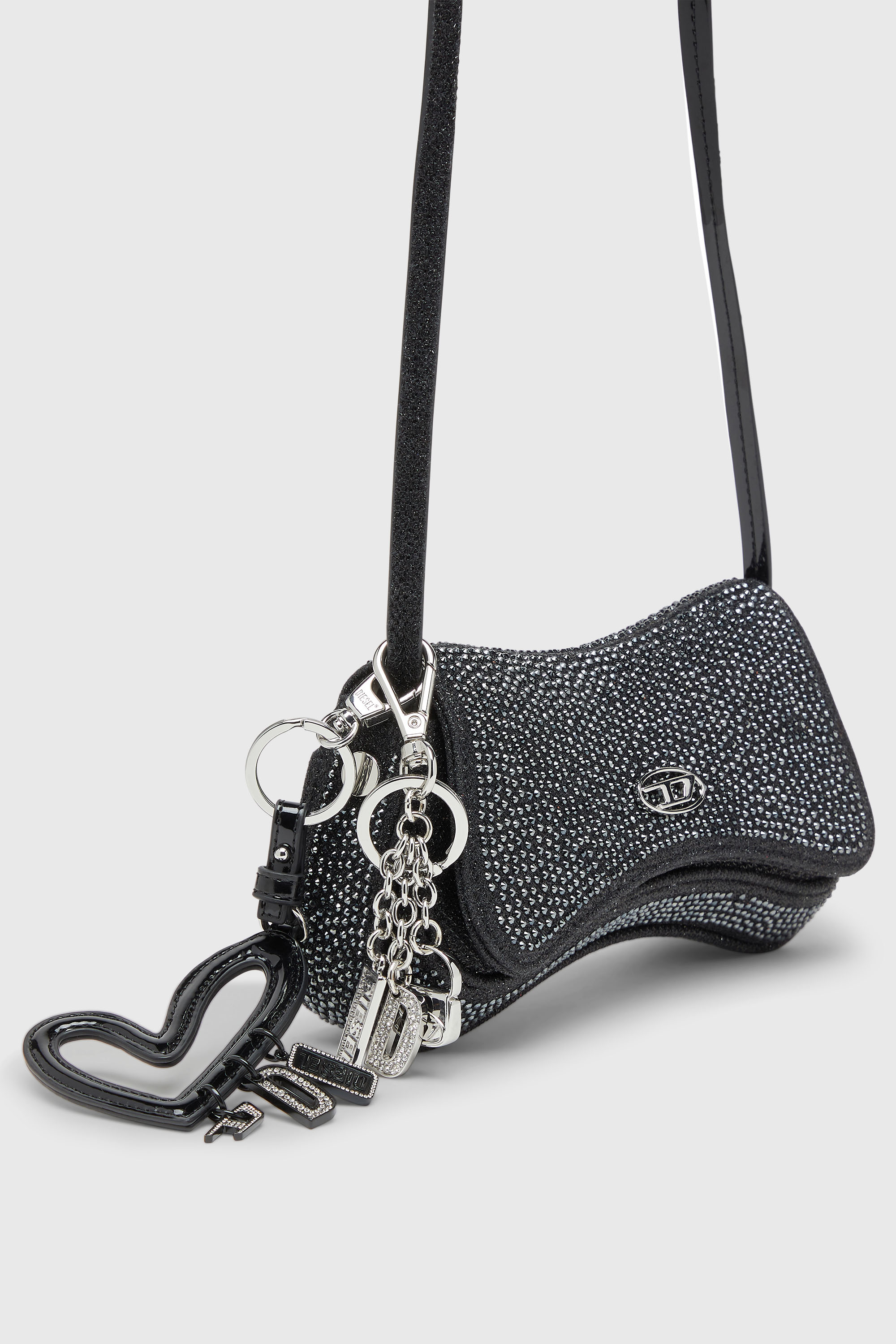 Diesel - MULTI II, Breloque en forme de c&oelig;ur avec finition brillante Femme in Noir - 4