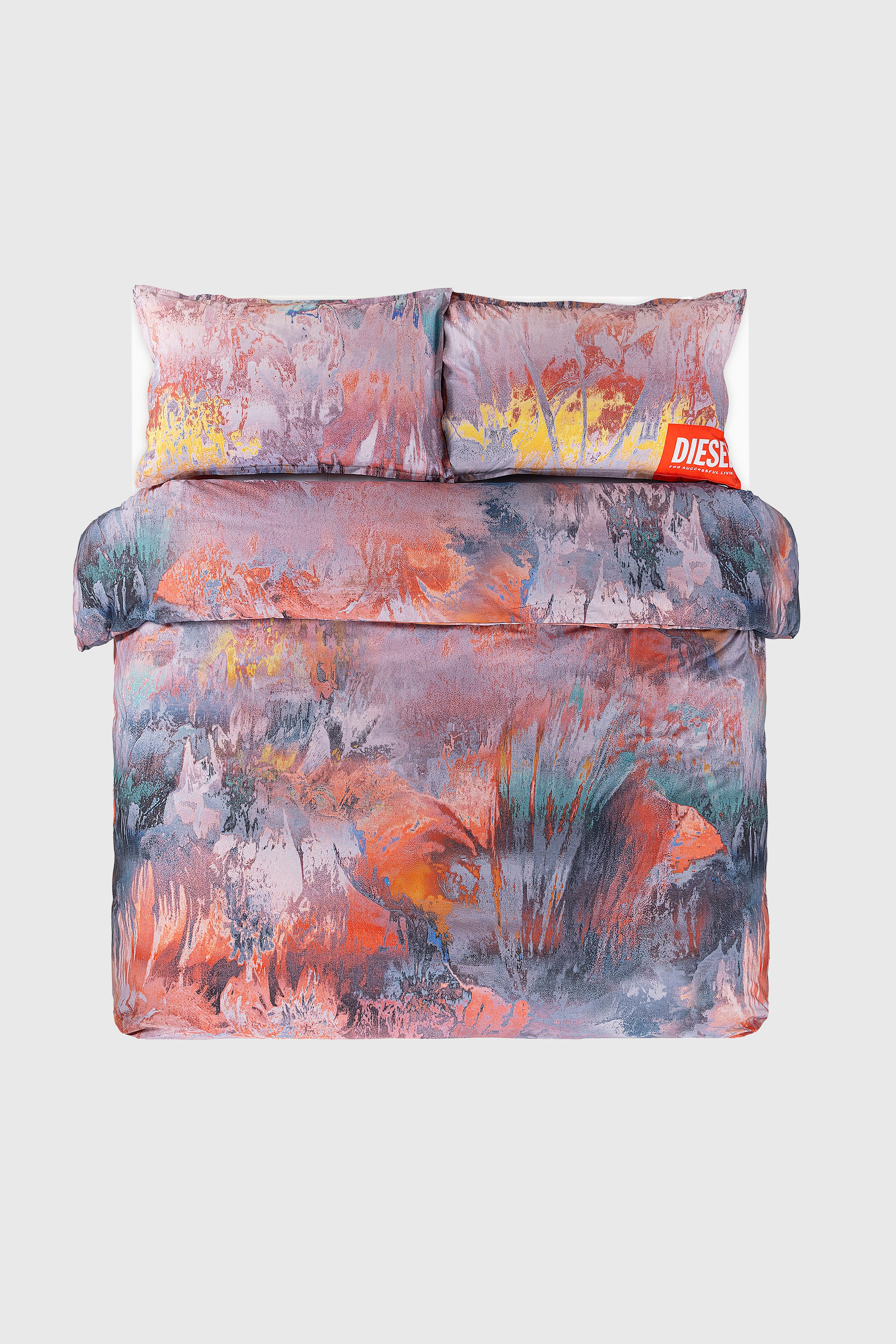 Diesel - 1018098  ACID FLOWERS PERCALE DUVET COVE, Parure copripiumino in percalle per letto queen size Unisex in Multicolor - 1