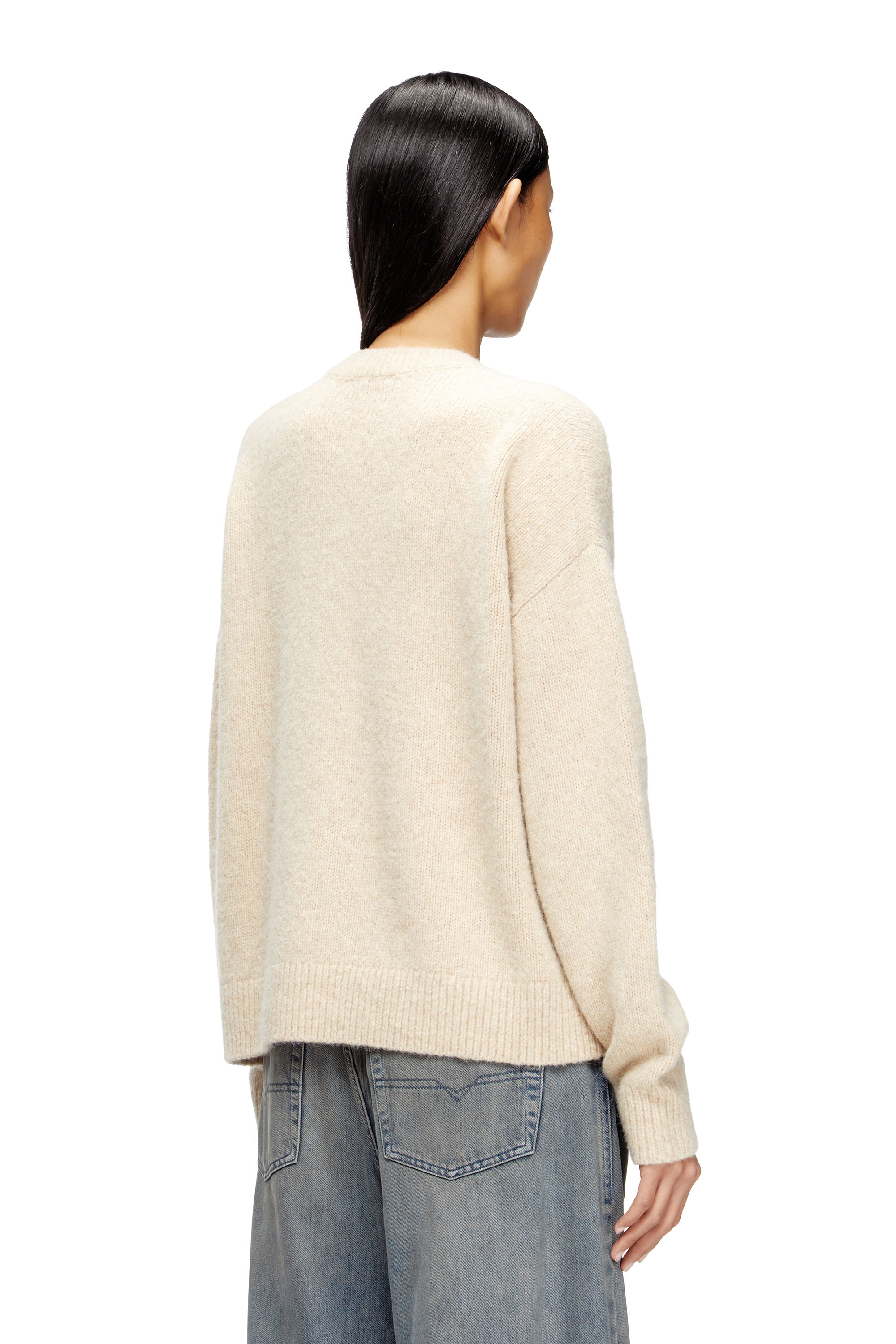 Diesel - M-AREETA, Jumper in wool and alpaca blend Donna in Beige - 4