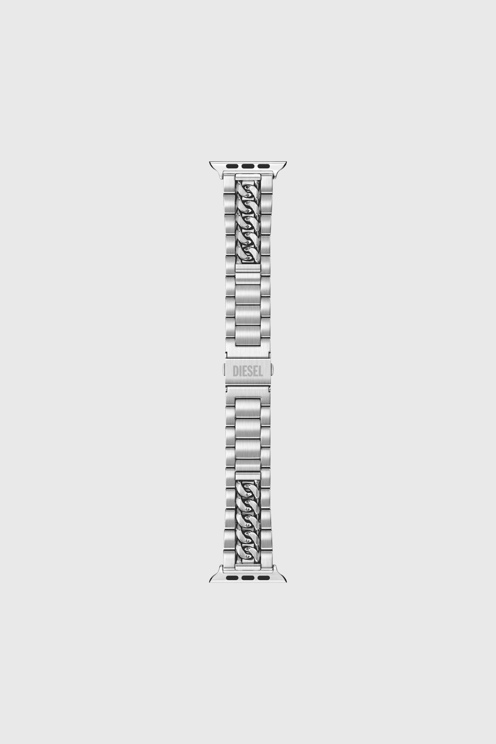 Diesel - DSS027 WATCH, Bracelet de montre en acier inoxydable pour apple watch&reg;, 38-49 mm Homme in Gris argent&eacute; - 1