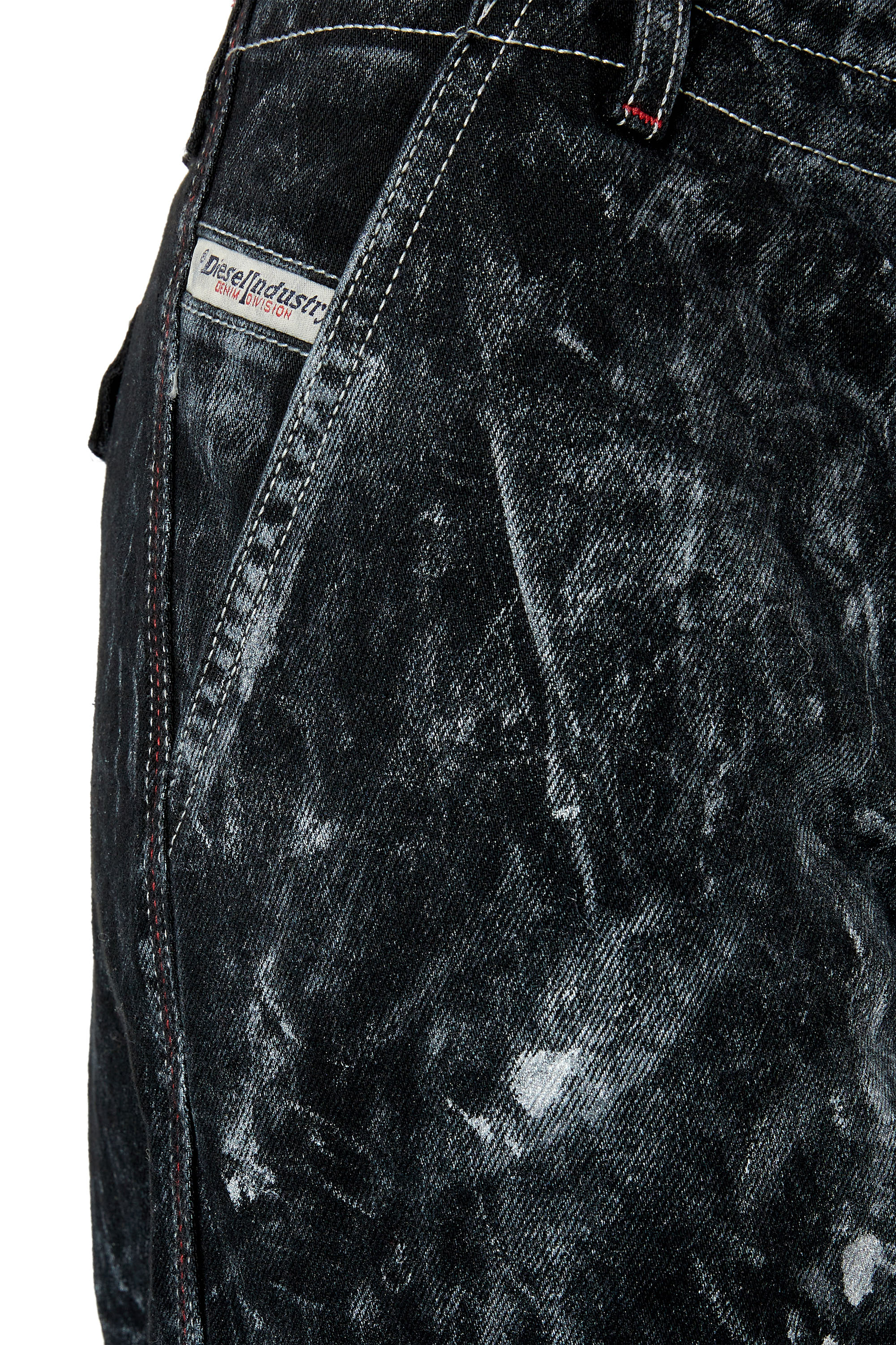 Diesel - D-Sire 0EMAC Straight Jeans, Noir/Gris foncé - Image 5