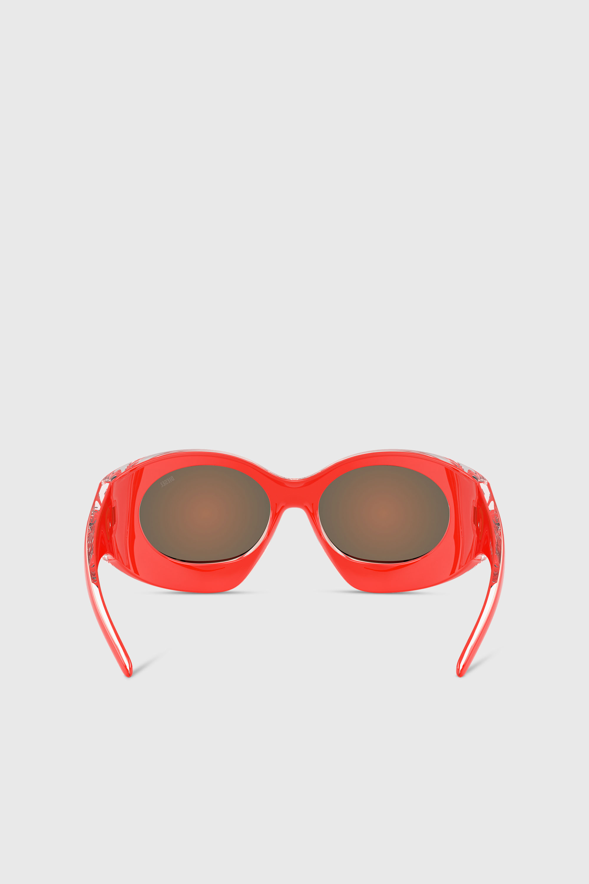 Diesel - Tropik_ta Sunnies, Unisex Sonnenbrille mit Wickelform in Orange - 3