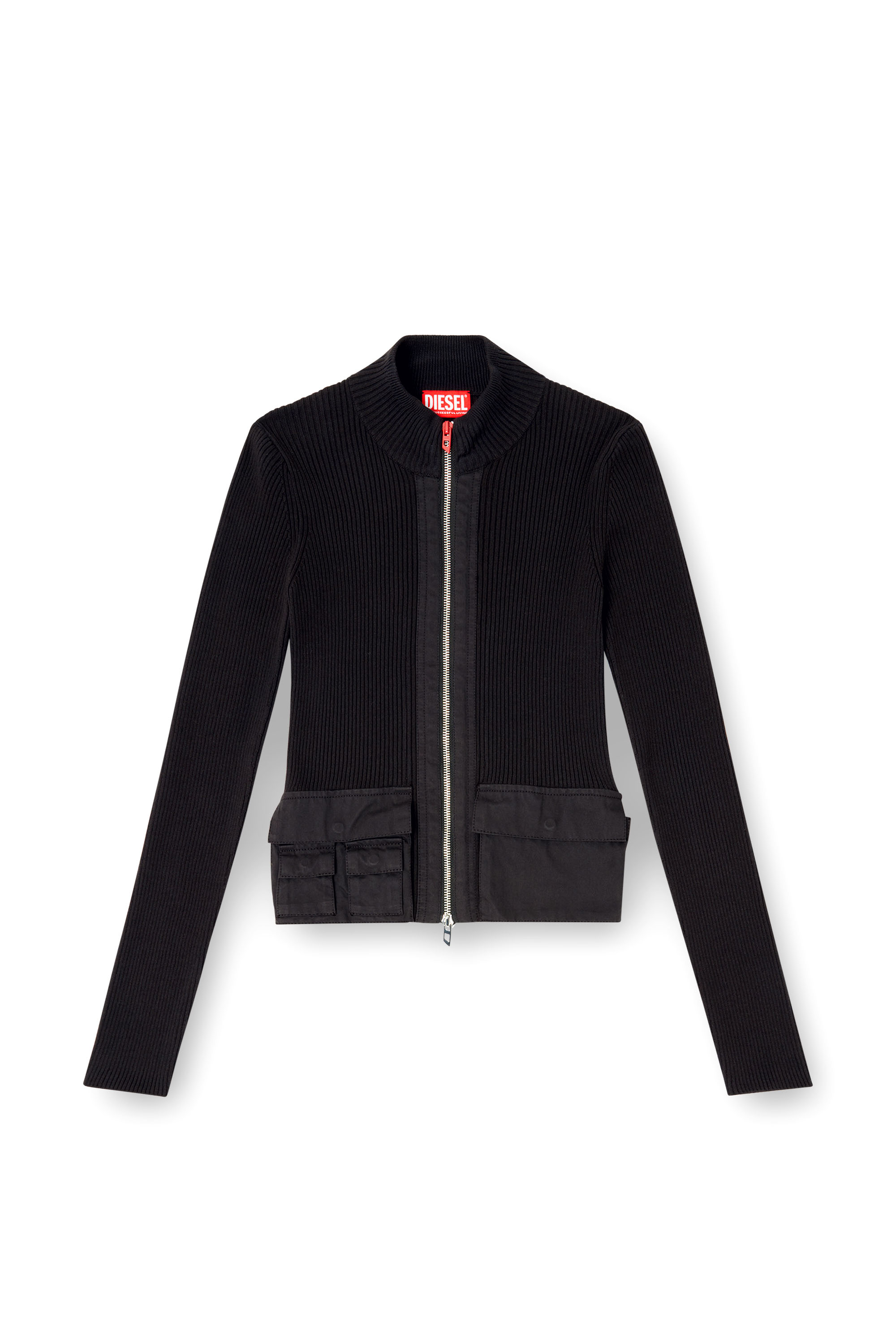 Diesel - M-MELISSA, Robe côtelée avec poches cargo Femme in ToBeDefined - 3