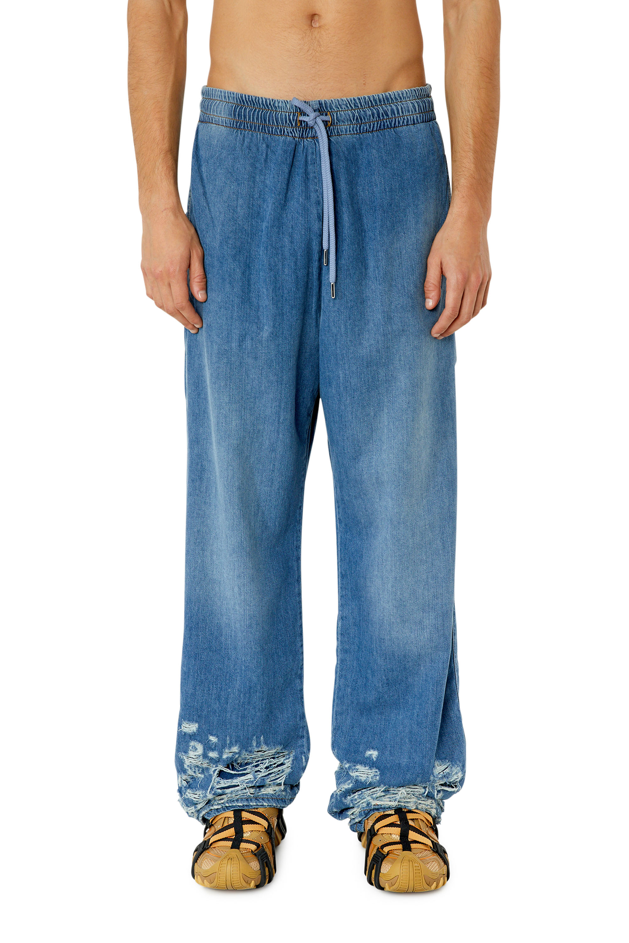 Diesel - D-Martian 0EMAF Straight Jeans, Hellblau - Image 1