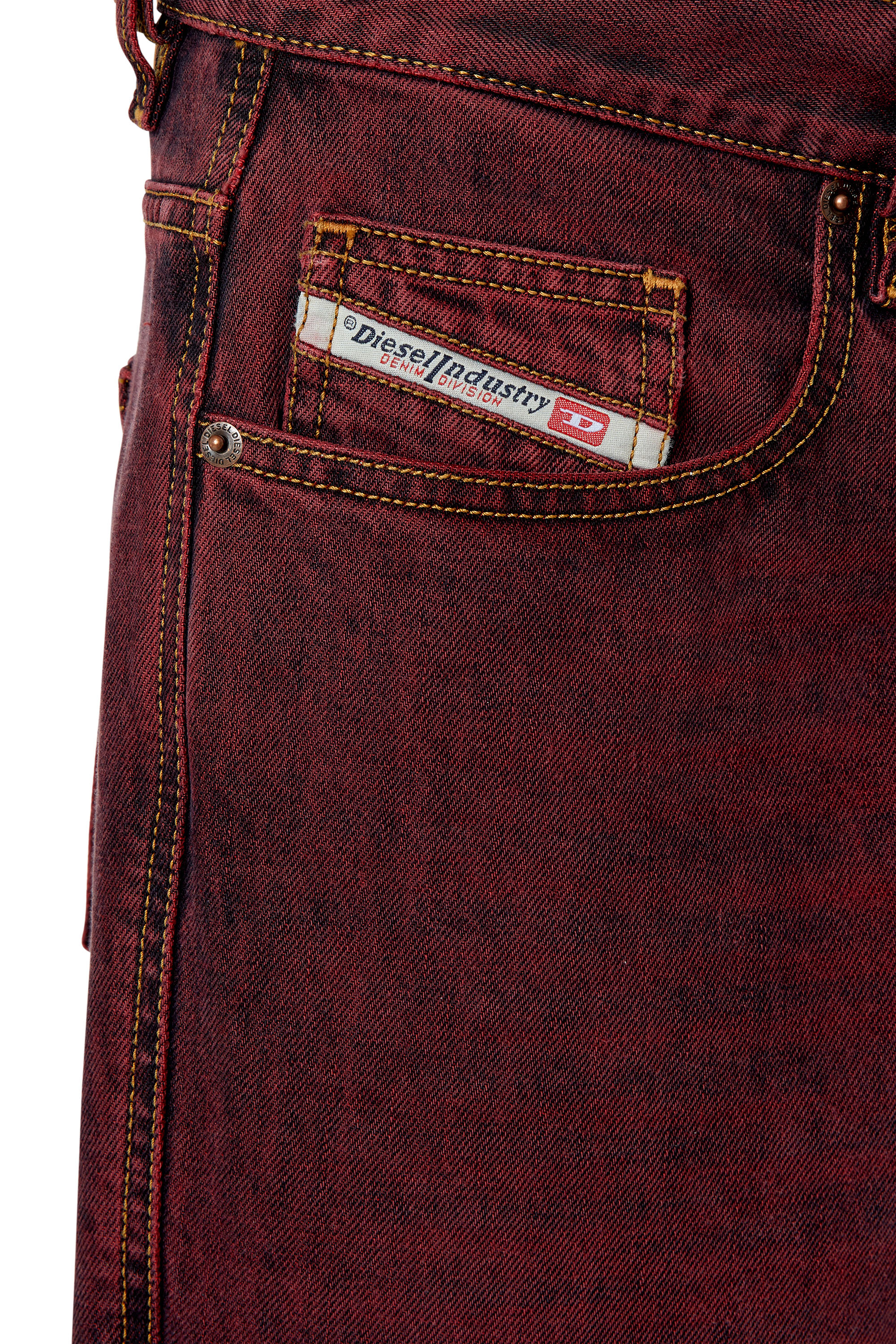 Diesel - 2020 D-Viker 09H01 Straight Jeans, Borgogna - Image 3