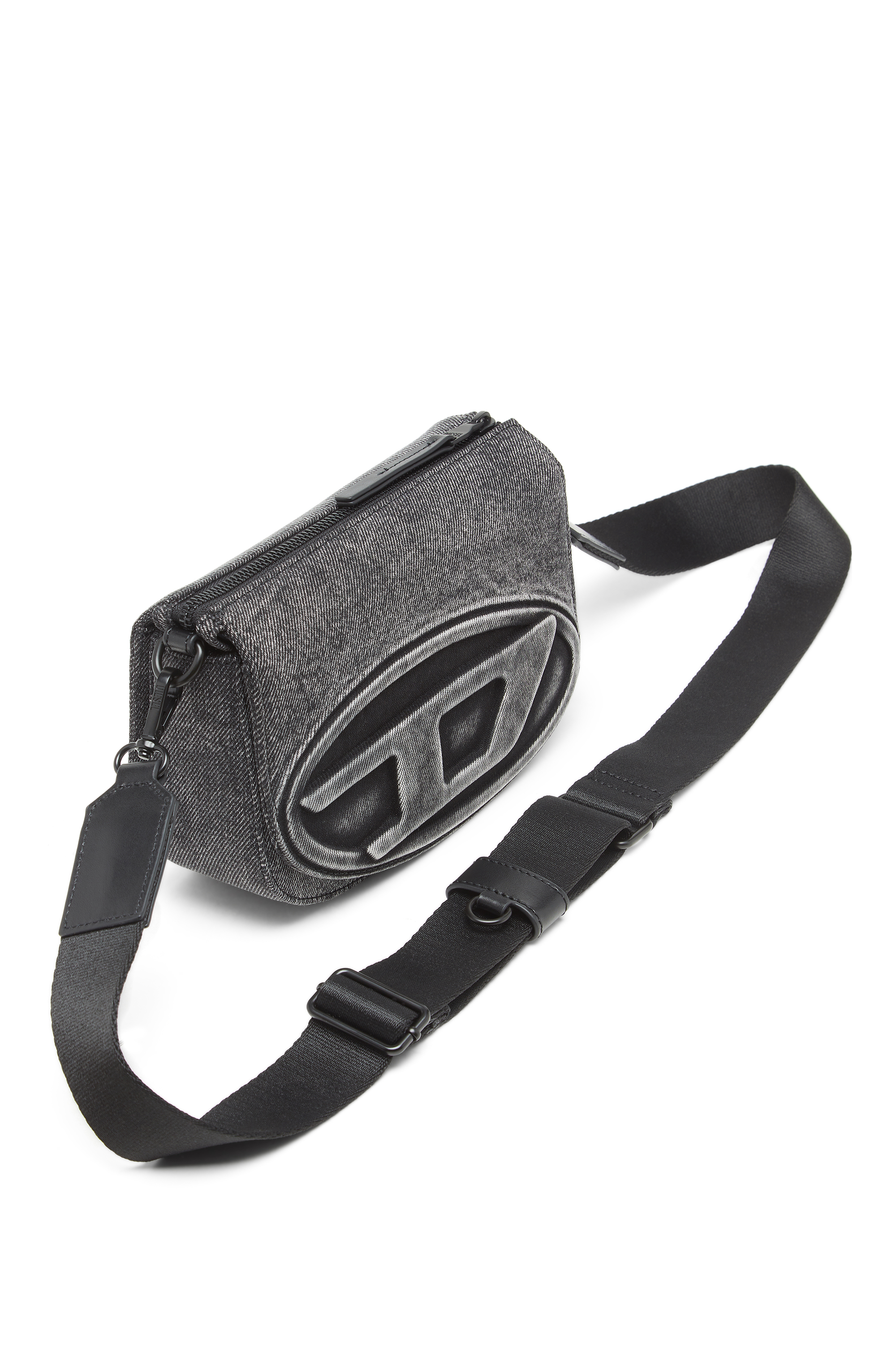 Diesel - 1DR CAMERA BAG, 1DR-Sac pour appareil photo en denim d&eacute;lav&eacute; Mixte in Gris - 5