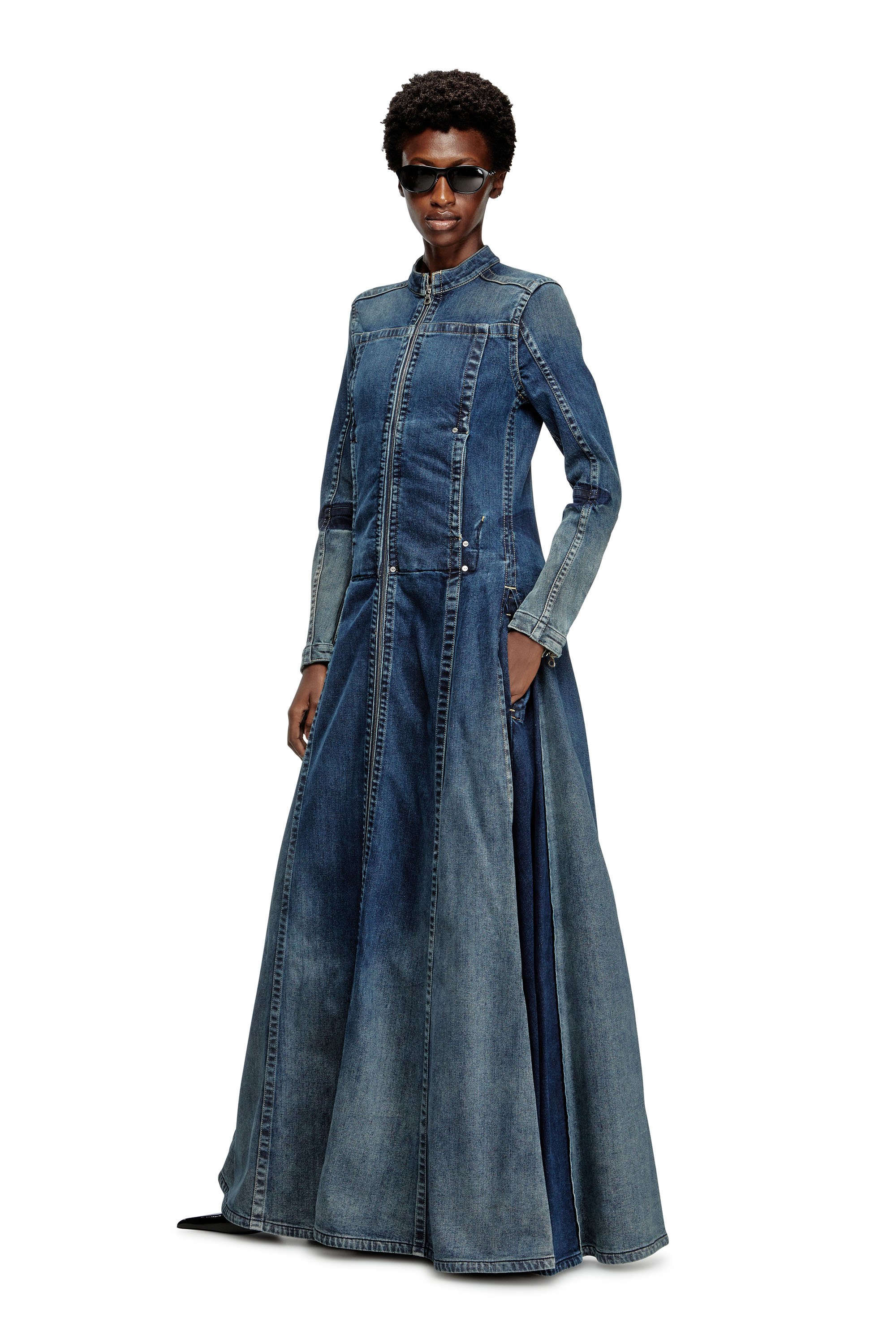 Diesel - DE-RO1-RE-FSG, Robe maxi en denim Rehab Femme in Bleu - 2