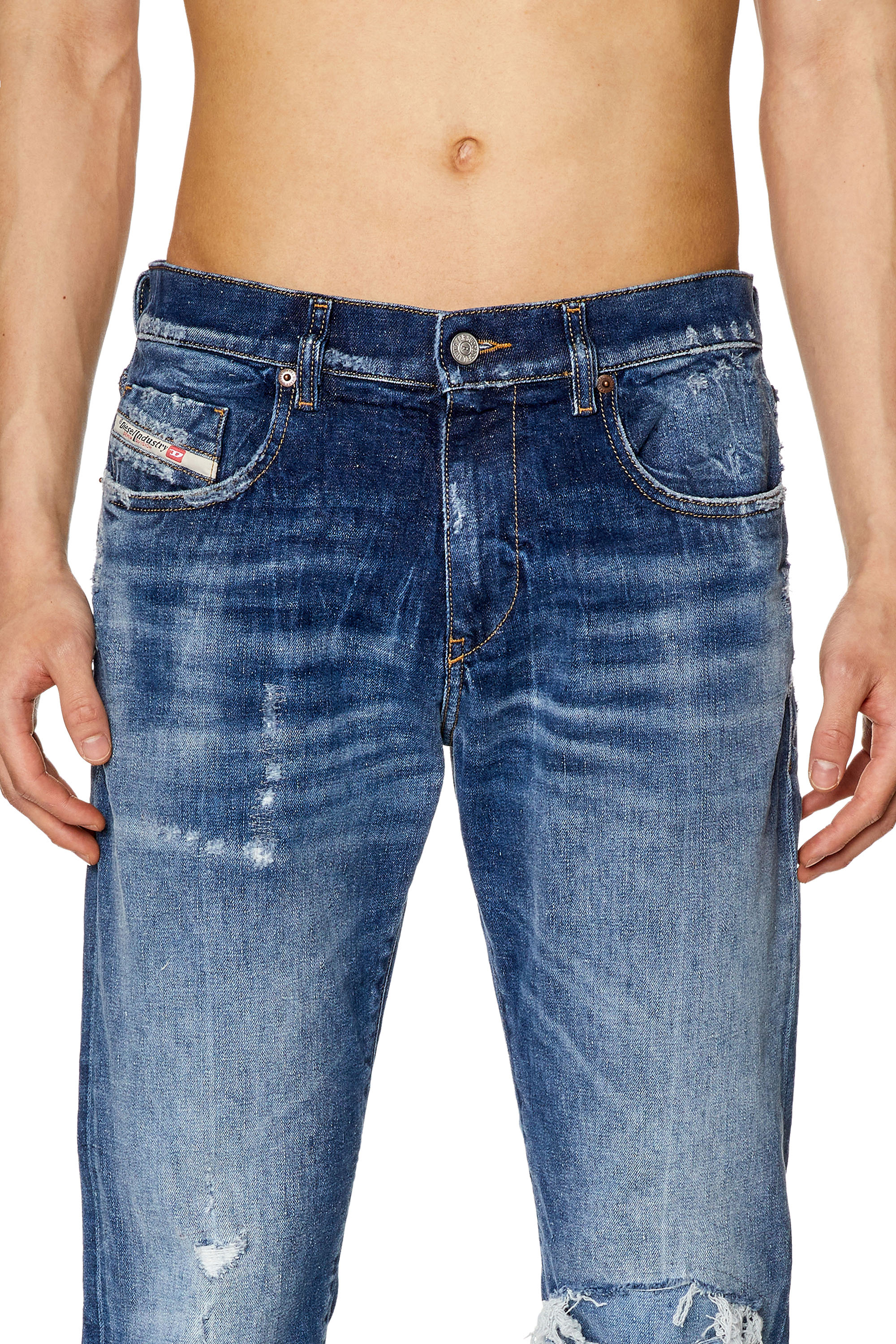 Diesel - Slim Jeans 2019 D-Strukt 09G15, Blu medio - Image 4