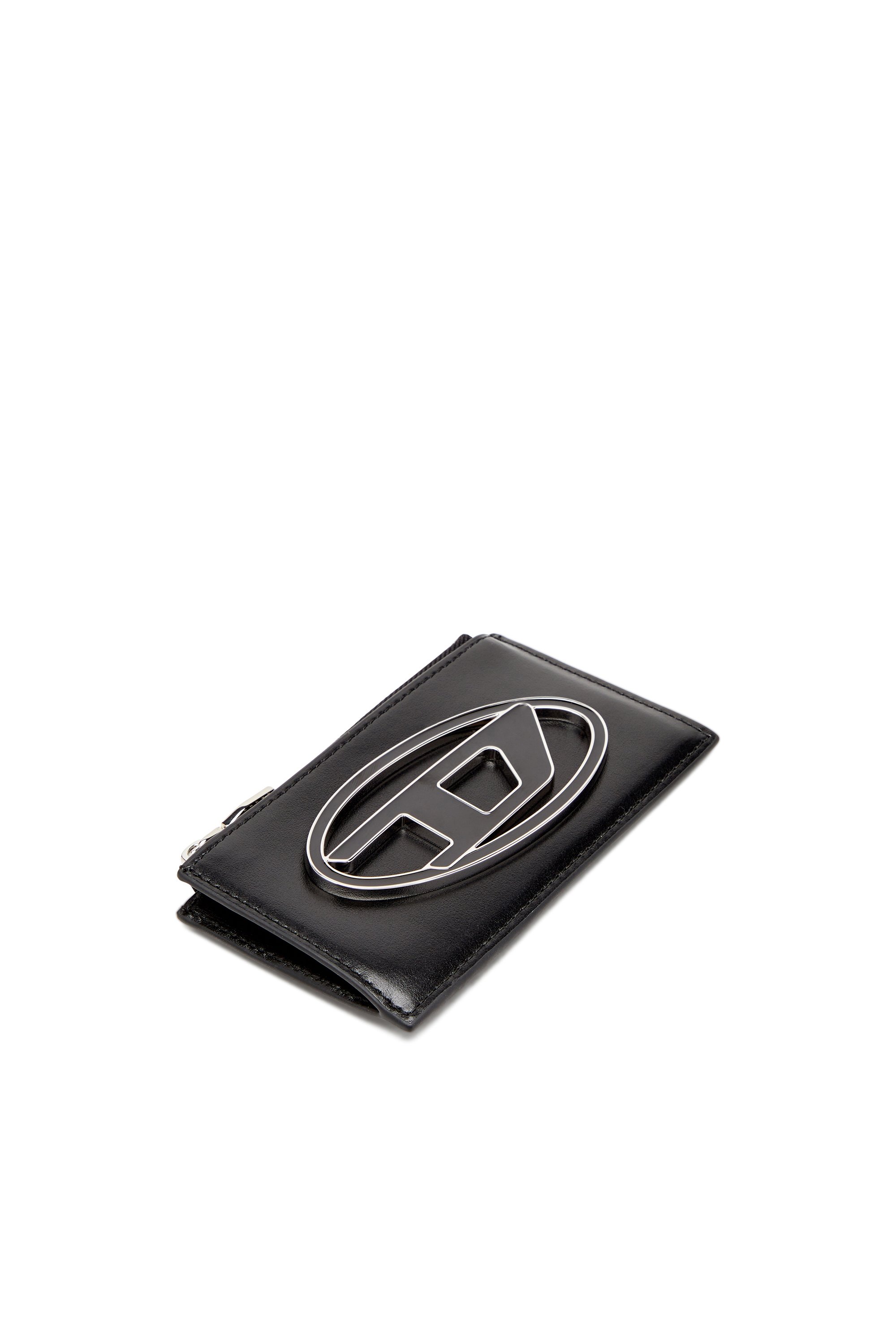 Diesel - 1DR CARD HOLDER III, Porte-cartes plat en cuir nappa Femme in Noir - 4