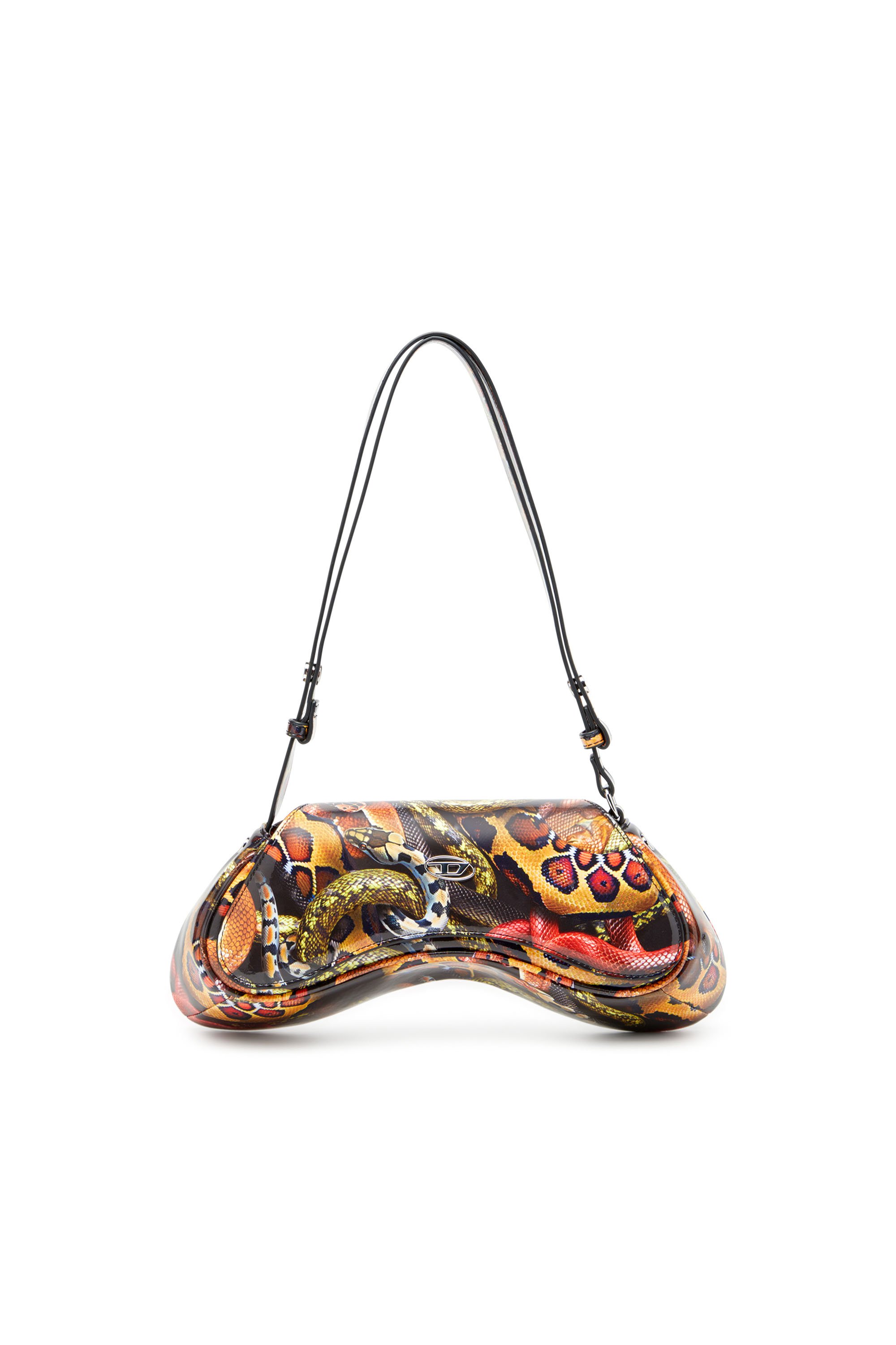 Diesel - CNY PLAY CROSSBODY, Sac à bandoulière avec imprimé serpent Femme in Polychrome - 1