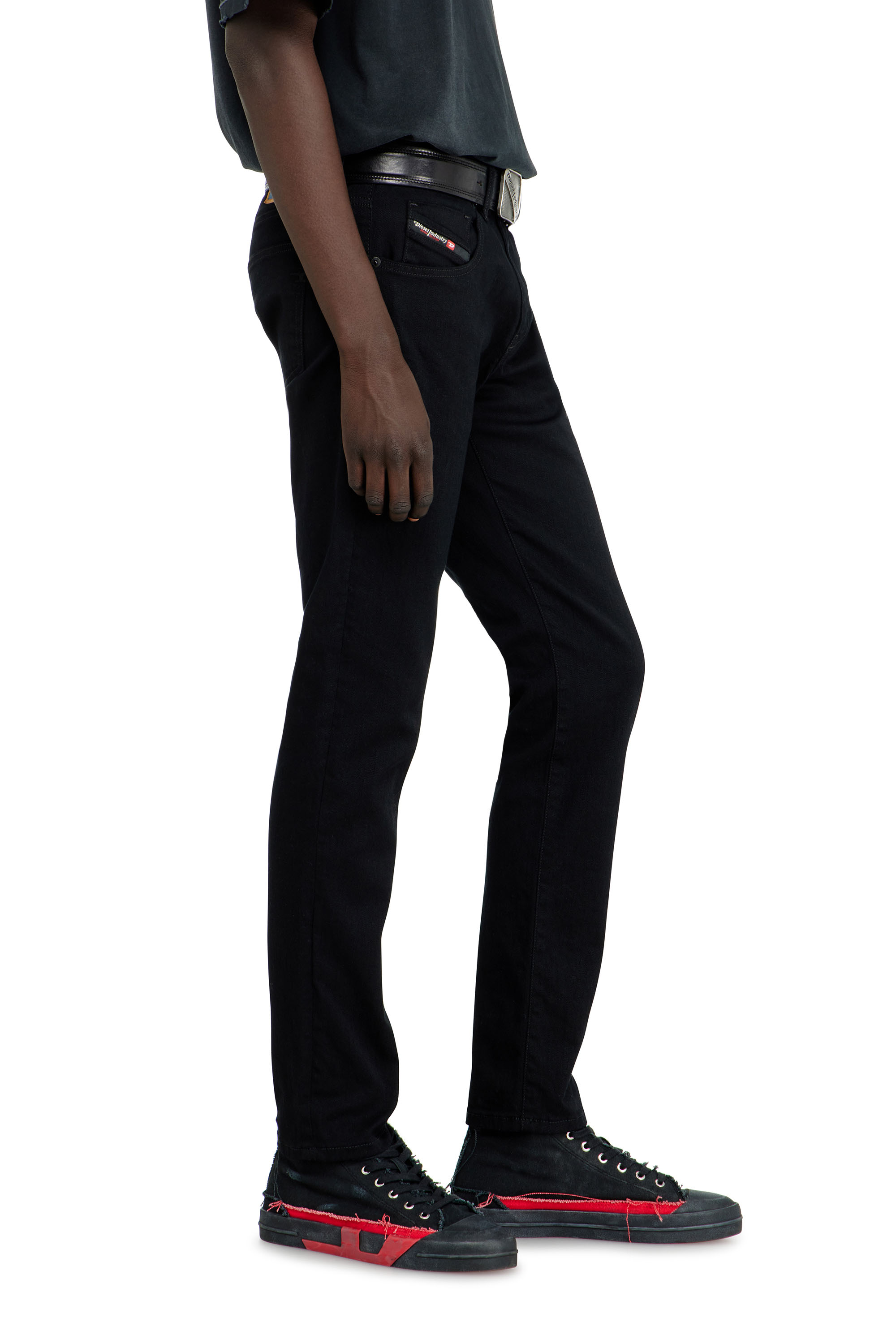 Diesel - Slim Jeans 2019 D-Strukt 069YP Uomo, Nero/Grigio scuro - Image 7