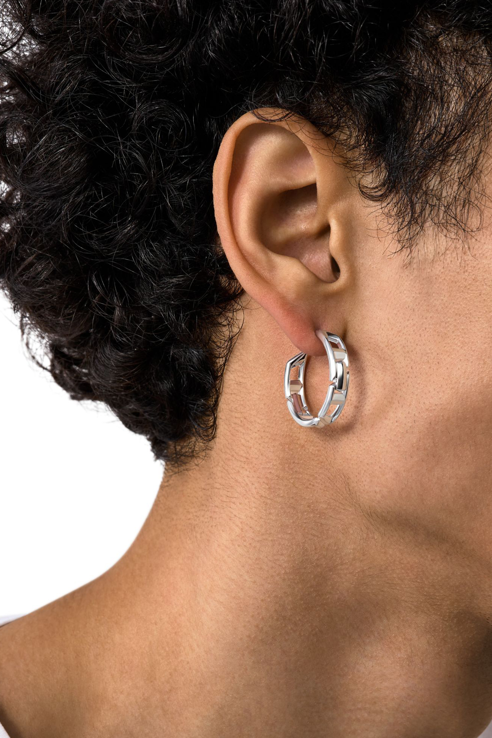 Diesel - DL1361040 STERLING SILVER JEWEL, Unisex Creole aus sterlingsilber in Silber - 3